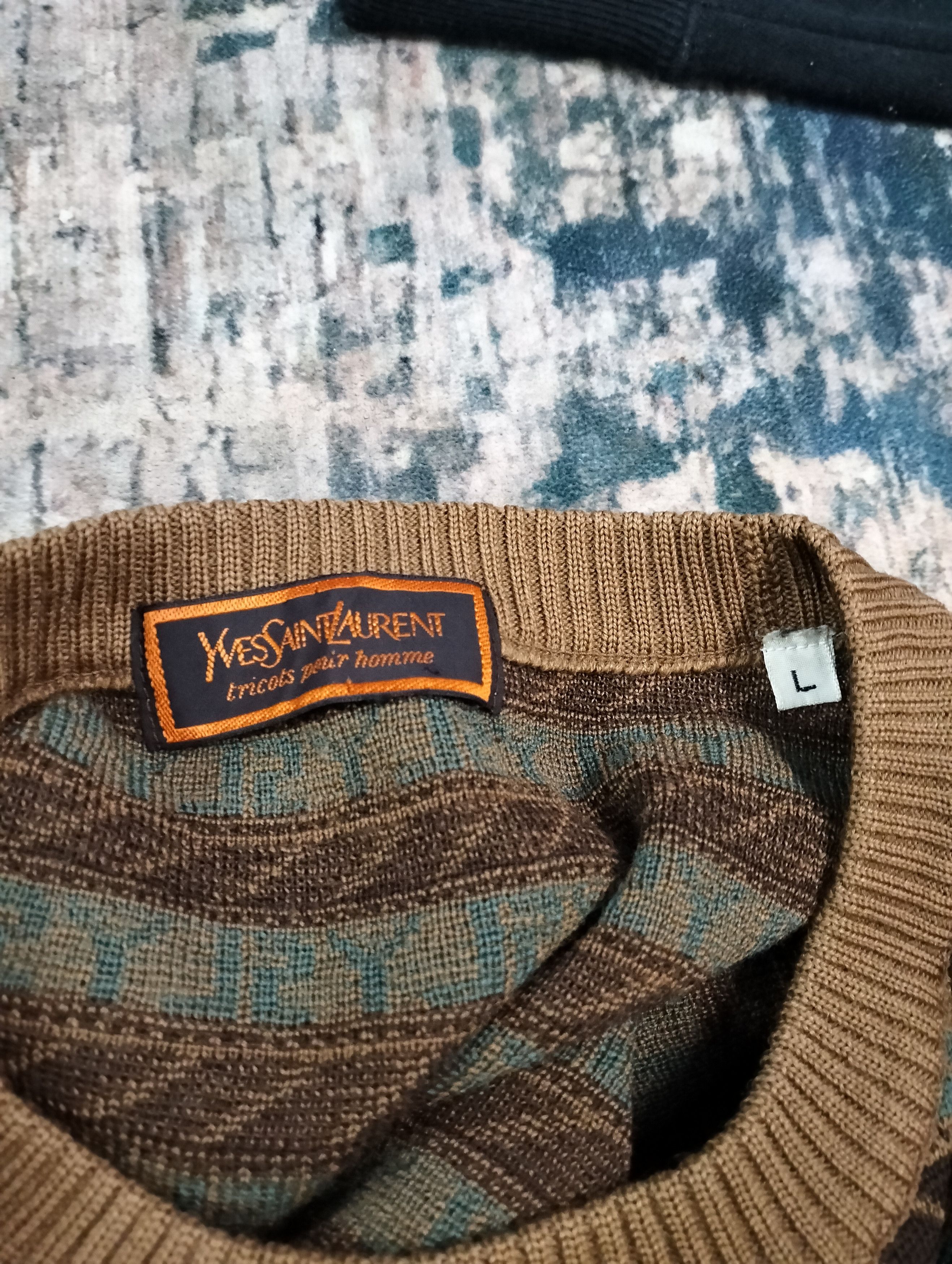 Vintage Vintage Yves Saint Laurent YSL Monogram sweater Size US M / EU 48-50 / 2 - 3 Thumbnail