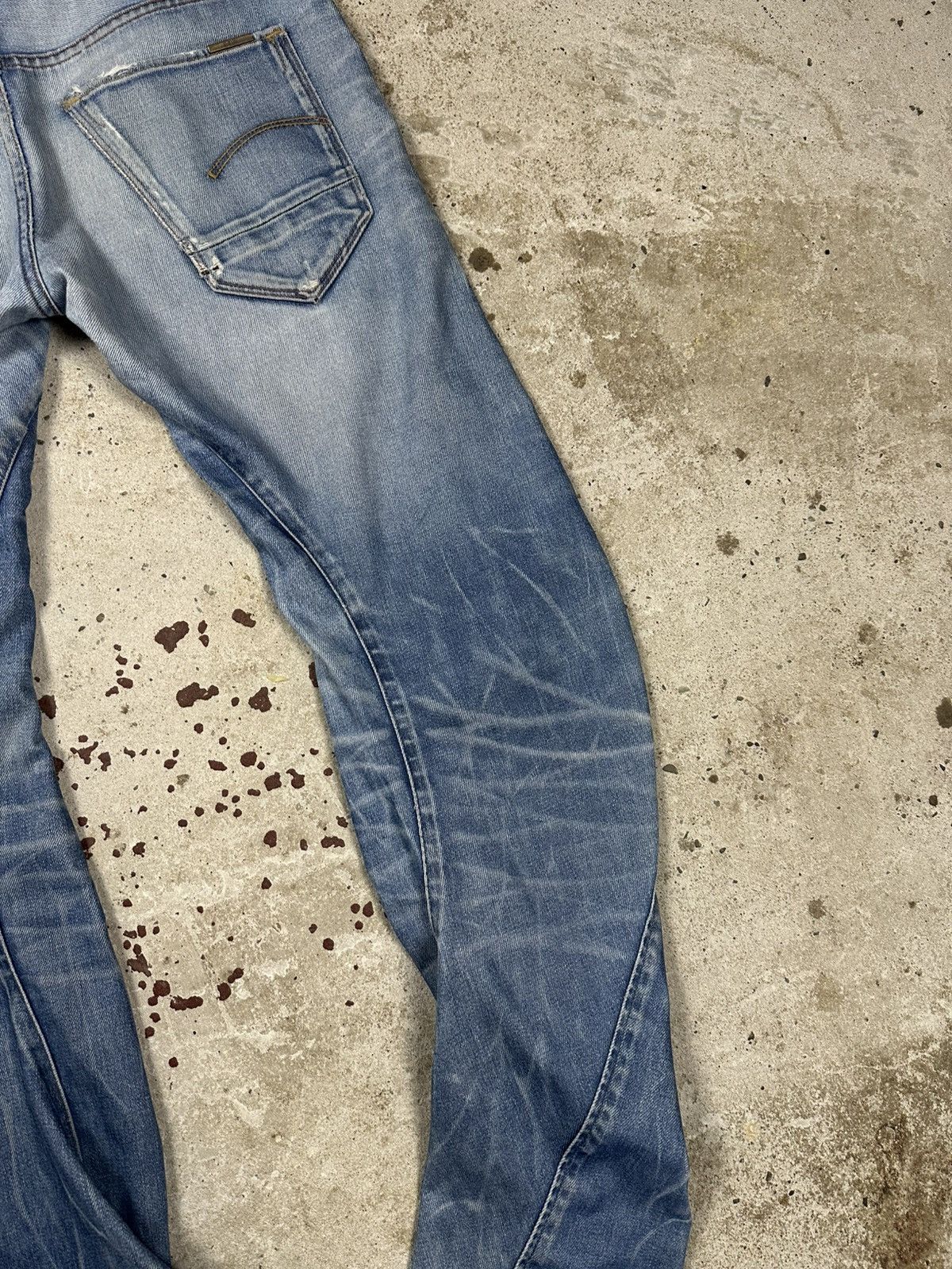 G-Star × Japanese Brand × Vintage Vintage Y2K G Star Raw Arc Slim Distressed Denim Pants Jeans Size US 29 - 16 Thumbnail
