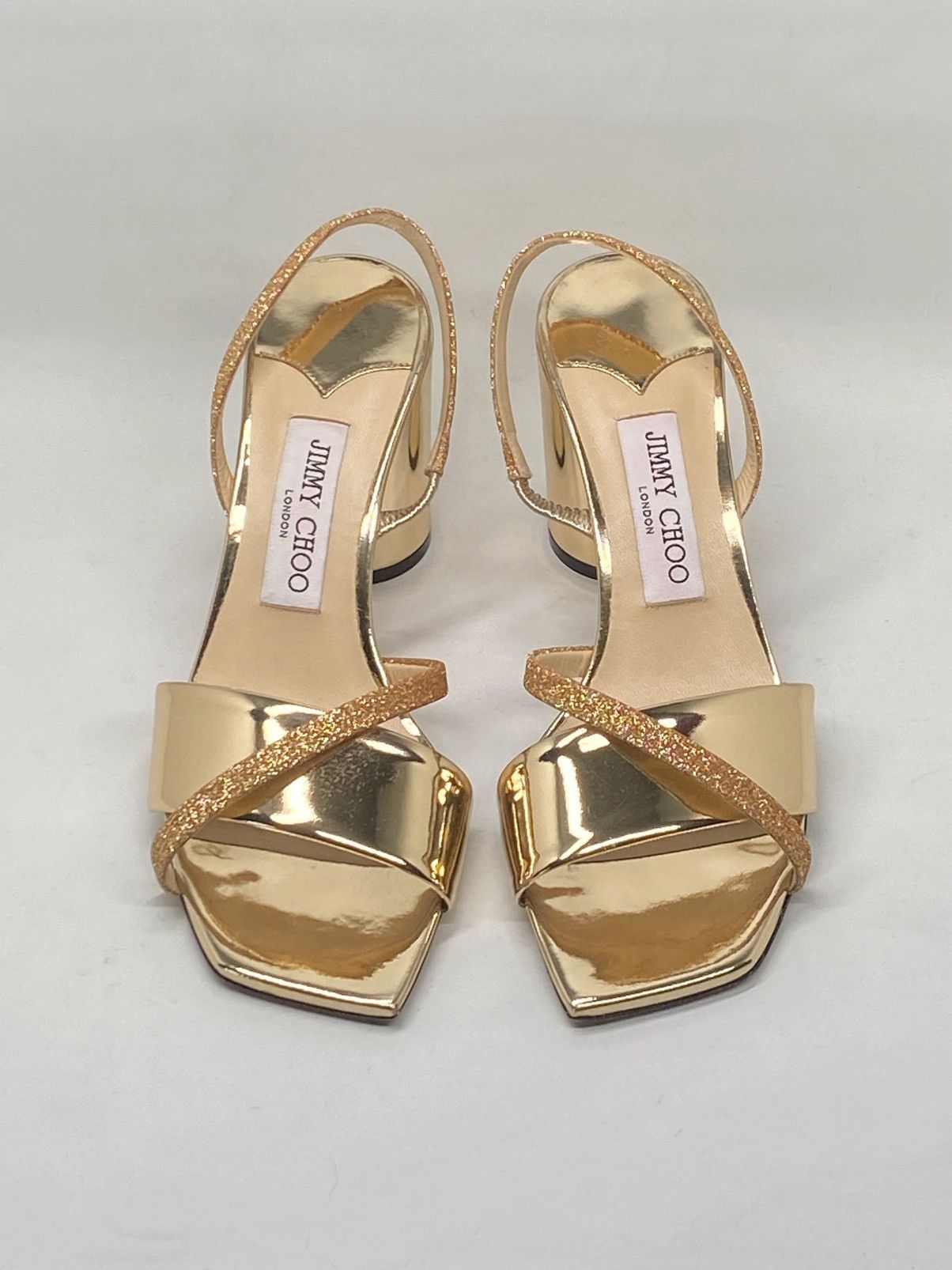Jimmy Choo Jimmy Choo Plum Metallic Glitter Slingback Sandals size 38.5 Size US 8.5 / IT 38.5 - 4 Thumbnail
