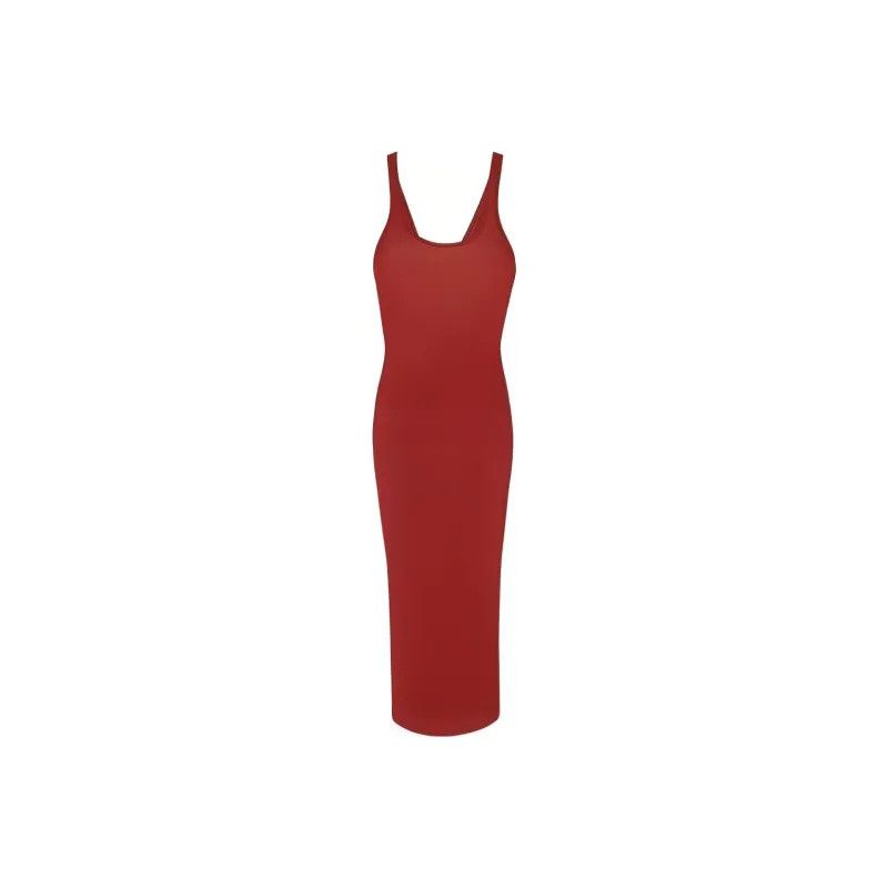 Saint Laurent Paris o1la1rc1a0425 710433 Tank Top Dress in Jersey in Red Size S / US 4 / IT 40 - 1 Thumbnail