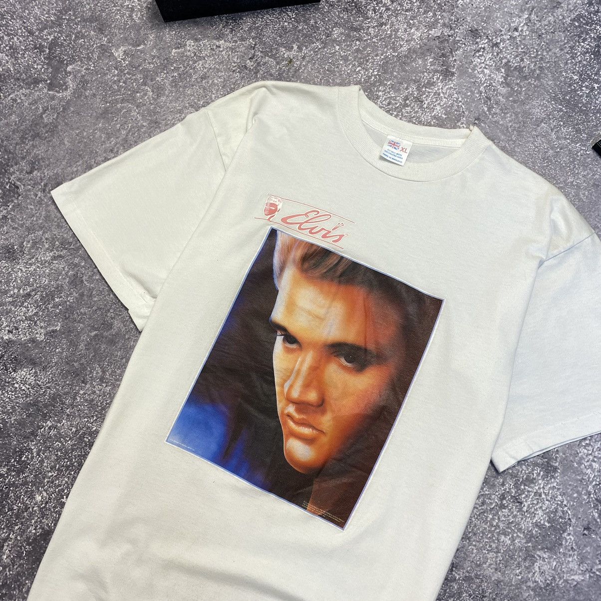 Band Tees Vintage Elvis Presley 1992 Big Face Logo Band tee Size US XL / EU 56 / 4 - 2 Thumbnail