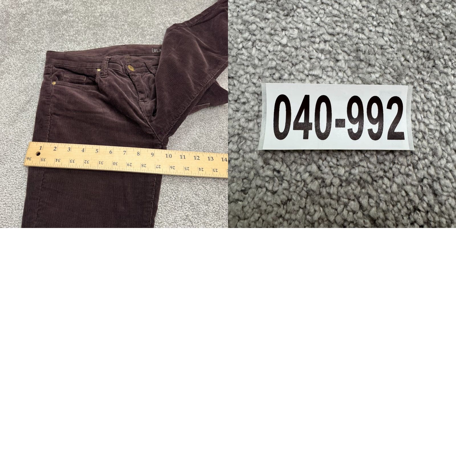 Vintage BLANKNYC Mid Rise Slim Fit Corduroy Pants Womens 28 Dark Brown 5-Pocket Stretch Size 28" / US 6 / IT 42 - 10 Thumbnail