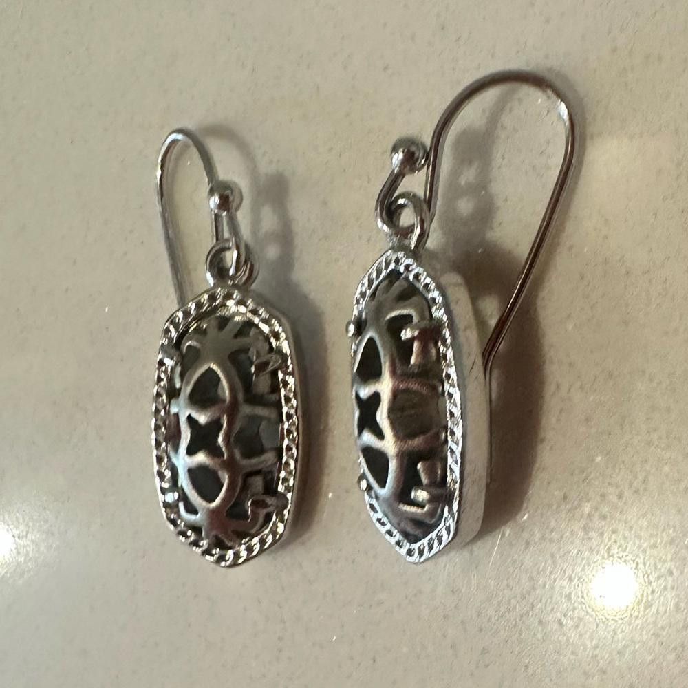 Kendra Scott Kendra Scott Lee Drop Earrings in Silver Filigree Size ONE SIZE - 3 Thumbnail