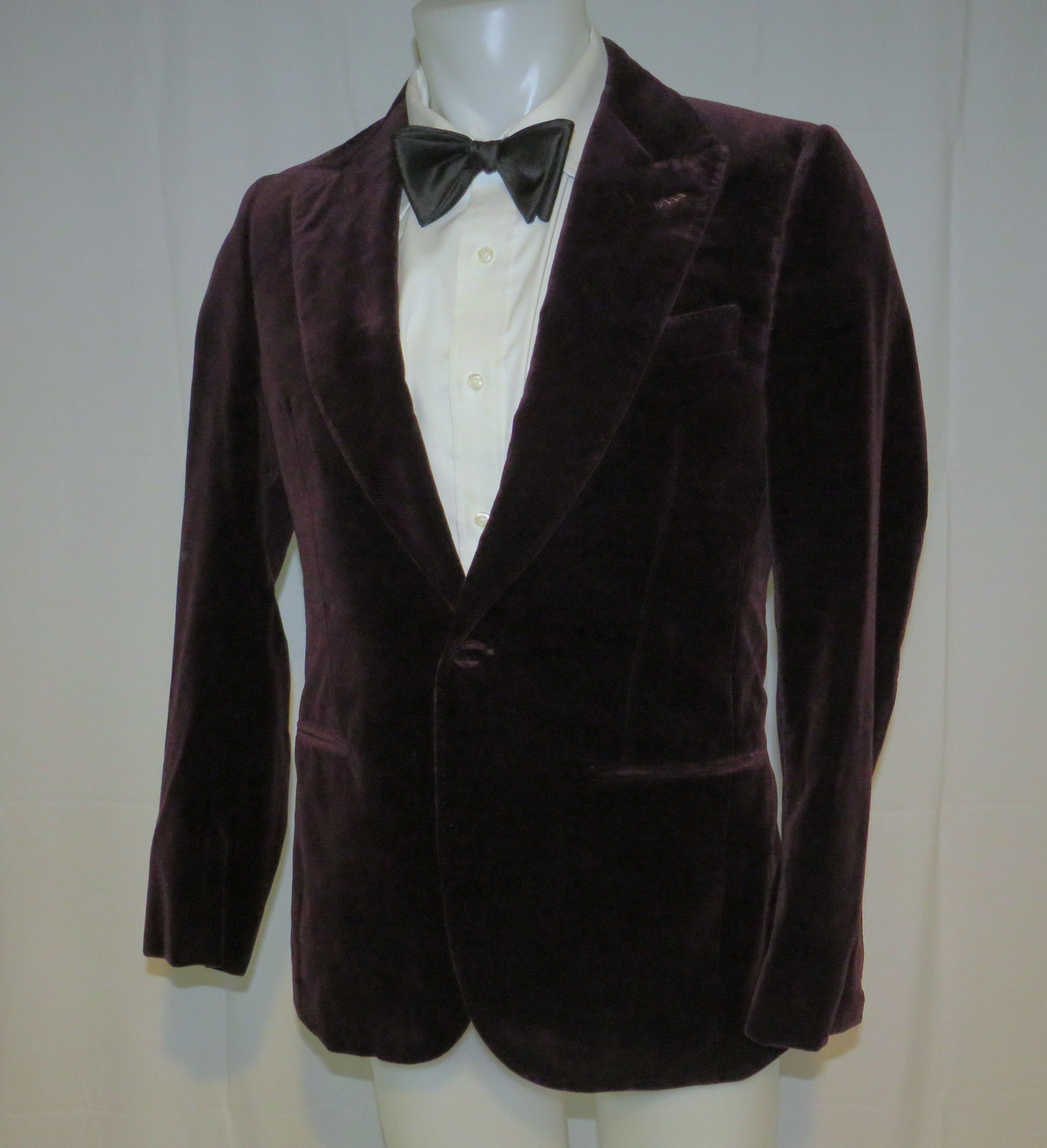 Ermenegildo Zegna Burgundy Velvet Current One Button Evening Jacket 38R NWT Size 38R - 7 Thumbnail