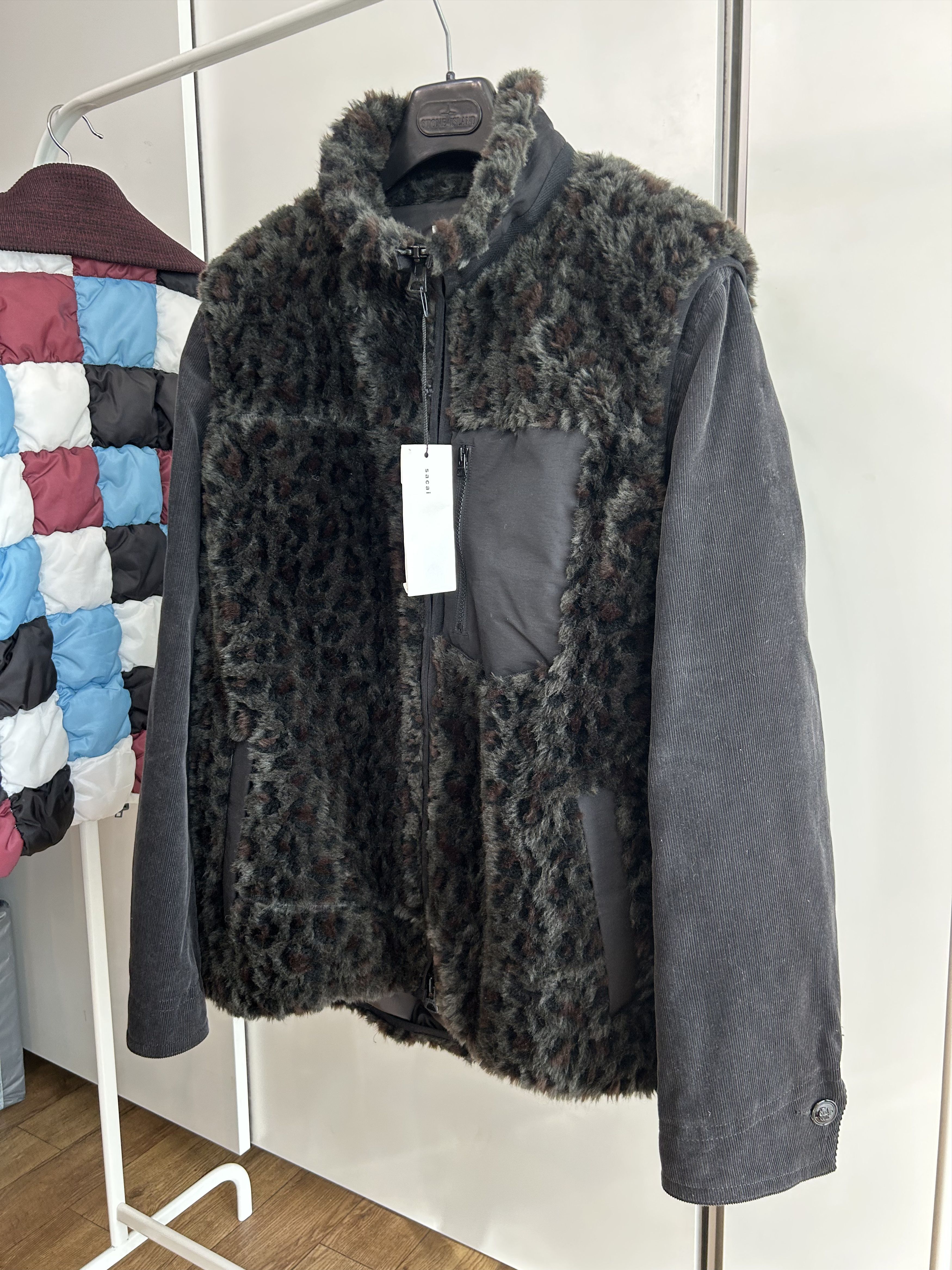 Sacai SACAI Fur-Trimmed Collection Jacket Size US XL / EU 56 / 4 - 5 Thumbnail
