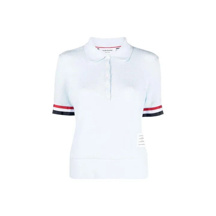 Thom Browne Thom Browne Striped Short Sleeve Polo Shirt 0079 Size M / US 6-8 / IT 42-44 - 1 Thumbnail