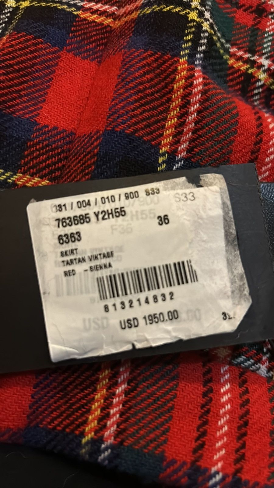 Saint Laurent Paris Saint Laurent Tartan-Check Pencil Skirt size FR 36 Size 26" / US 2 / IT 38 - 5 Thumbnail