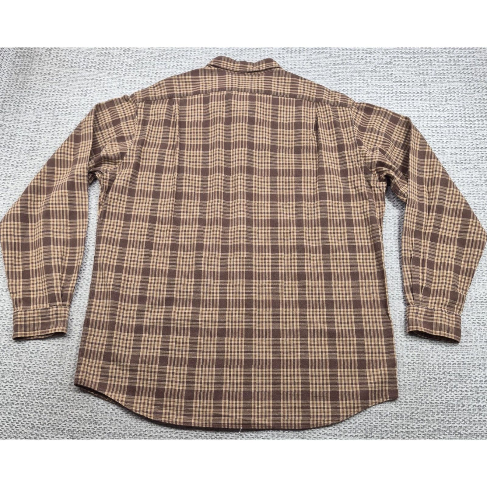 Polo Ralph Lauren Polo Ralph Lauren GI Shirt Mens Large Button-Up Brown Plaid Long Sleeve Vintage Size US L / EU 52-54 / 3 - 6 Thumbnail
