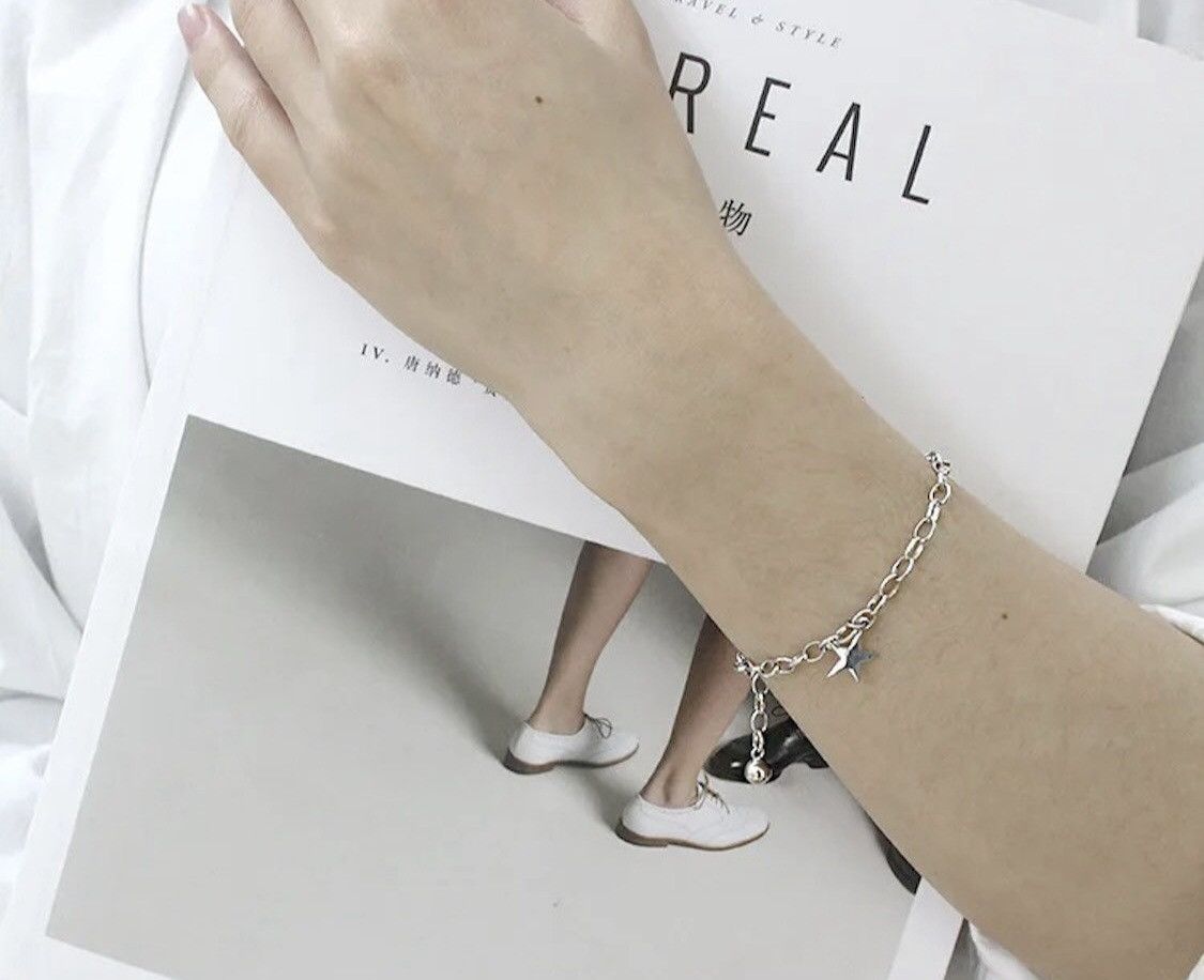 Jewelry Stainless Steel Star Chain Bracelet Size ONE SIZE - 5 Thumbnail