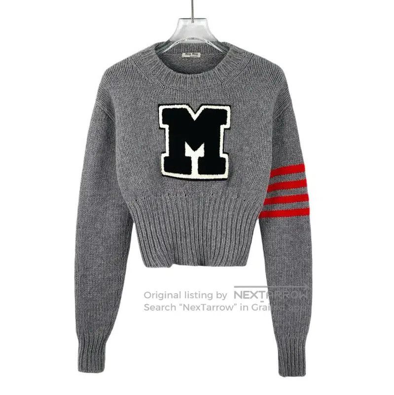 Miu Miu Miu Miu Gray Wool Women's Sweater . Size XS / US 0-2 / IT 36-38 - 1 Thumbnail