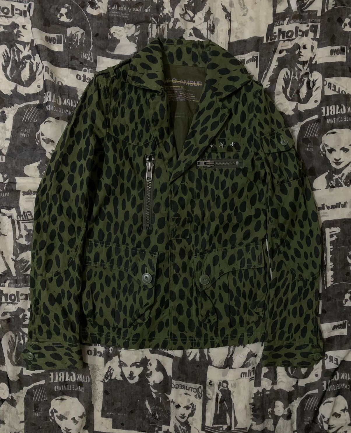 SLY Japanese Sly Glamour Leopard Military Jacket Size XS / US 0-2 / IT 36-38 - 1 Thumbnail