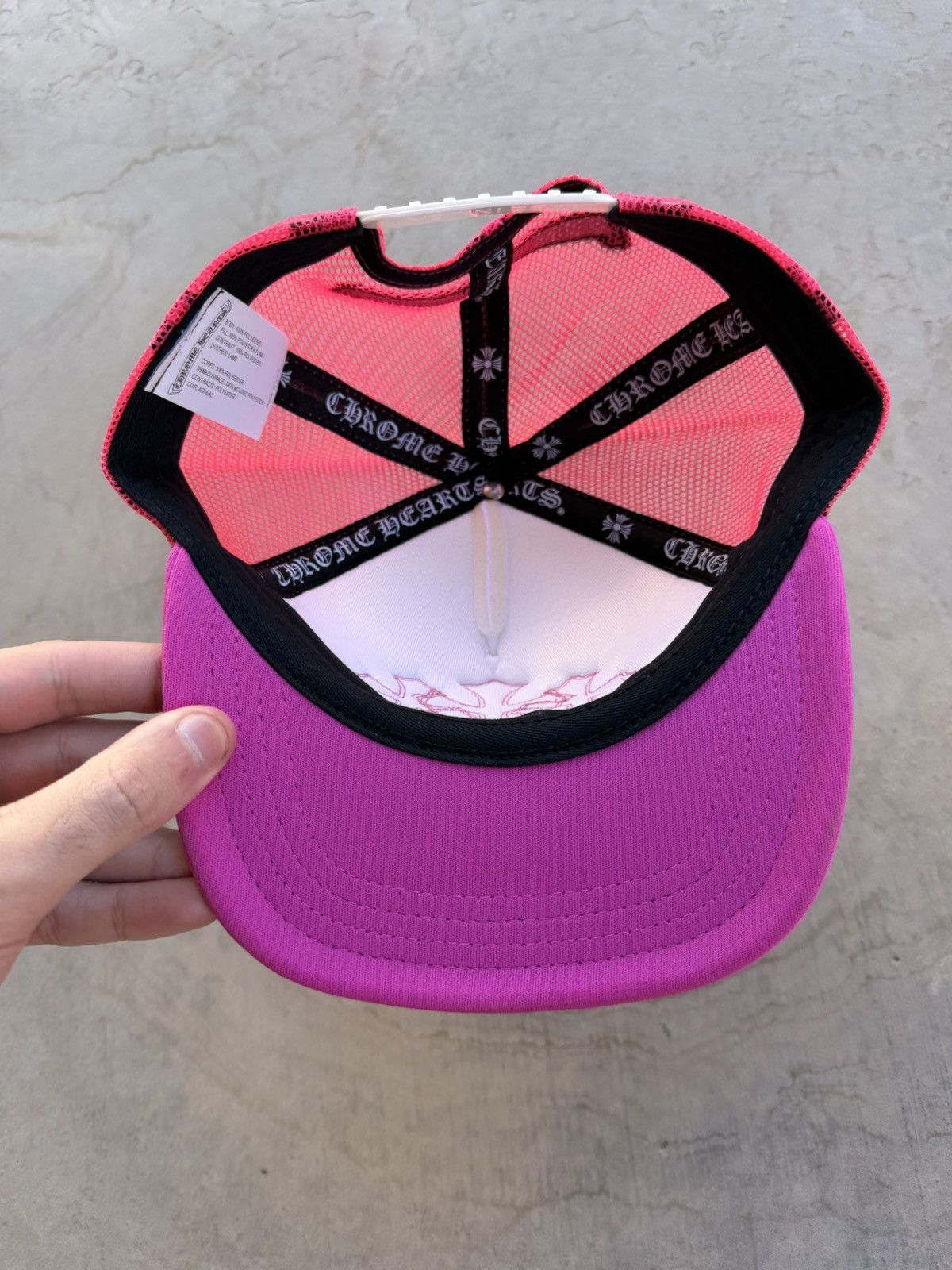 Chrome Hearts Chrome Hearts Pink Cemetery Cross Patch Trucker Hat New Size ONE SIZE - 5 Thumbnail