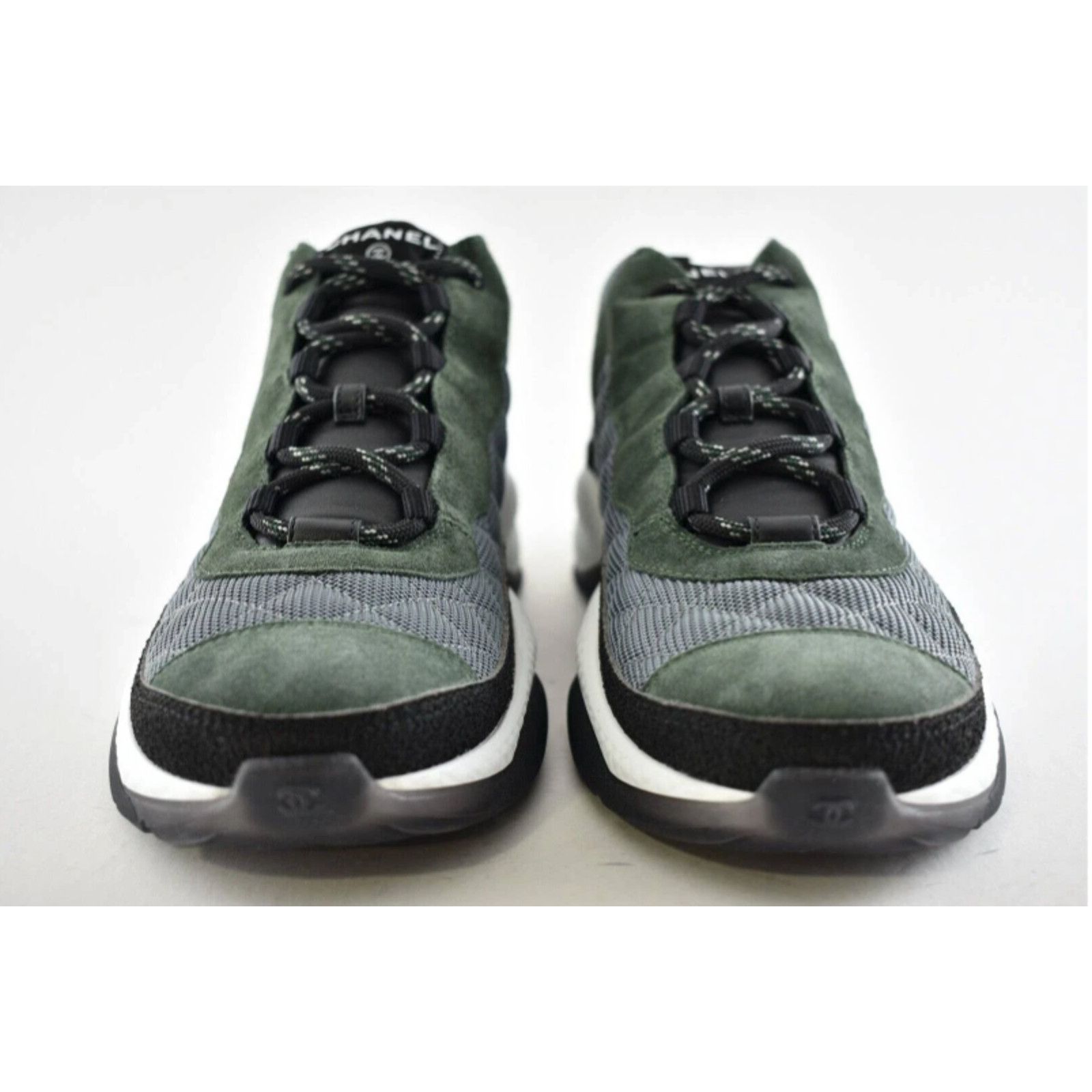 Chanel Chanel Suede CC Logo Lace Up Mid Top Trainer Sneaker 44 11 Size US 11 / EU 44 - 6 Thumbnail