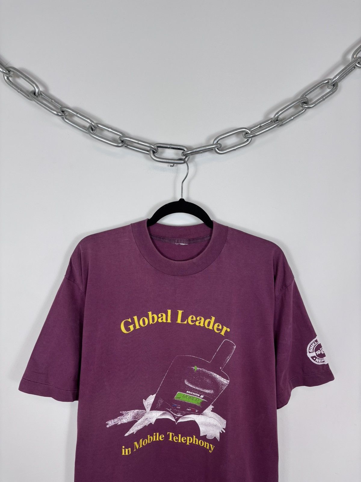 Other Vintage 1990s Ericsson Global Leader Hype Single Stitch Tee Size US L / EU 52-54 / 3 - 3 Thumbnail