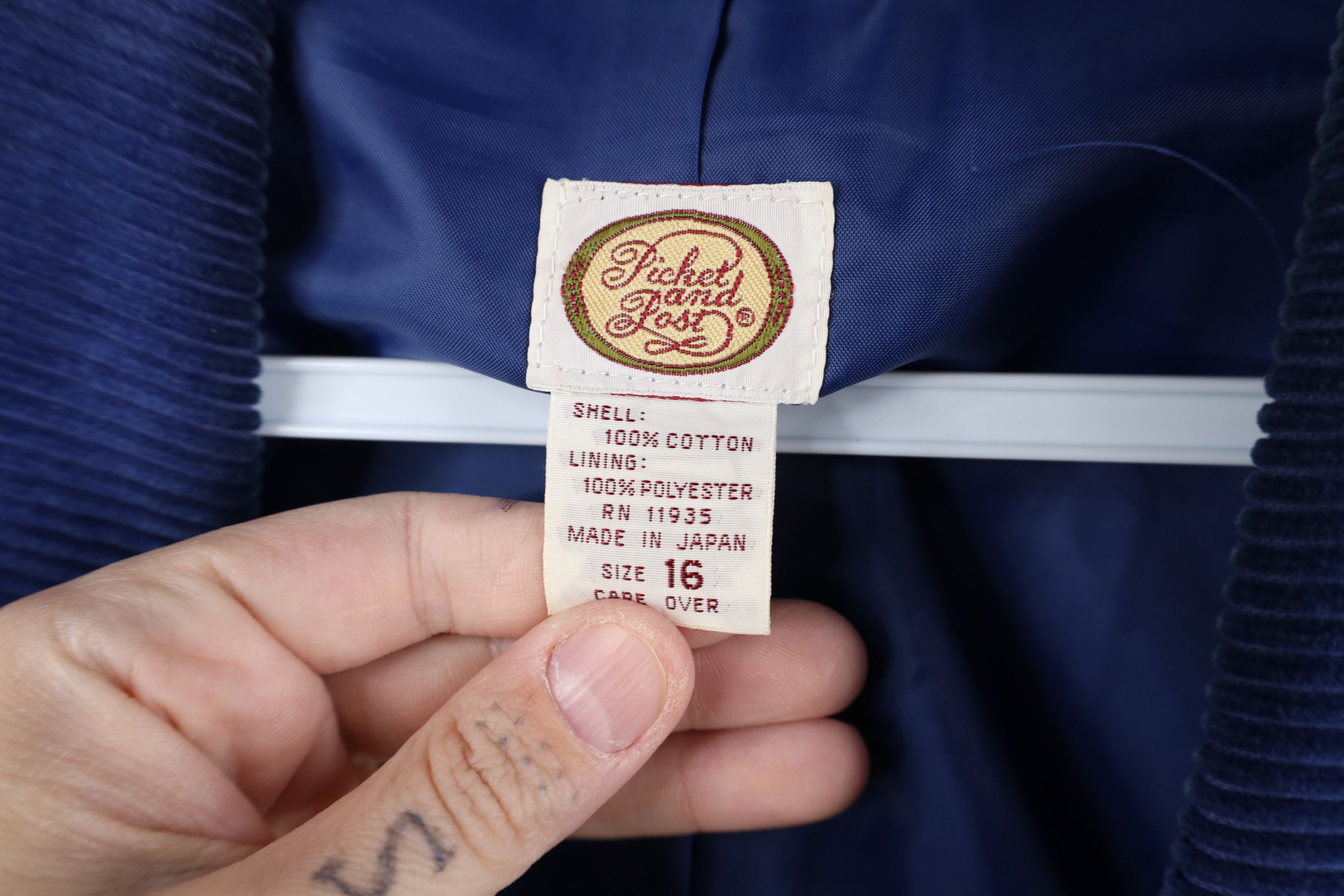 Vintage Vintage 70s Streetwear Corduroy Suit Blazer Jacket Blue Size XXL / US 16-18 / IT 52-54 - 9 Thumbnail