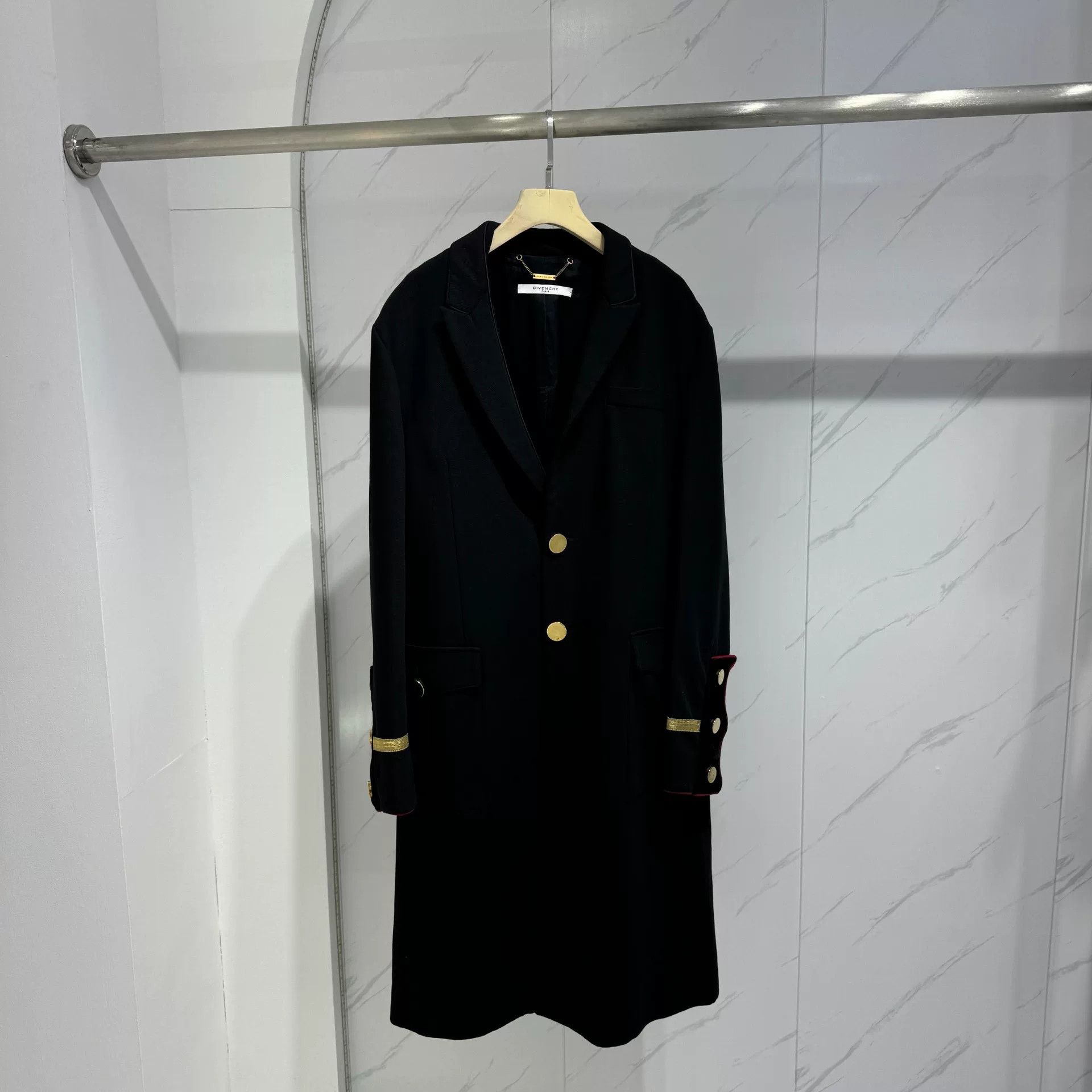 Givenchy Givenchy Runway Black Trench Coat Size US XXS / EU 40 - 1 Thumbnail