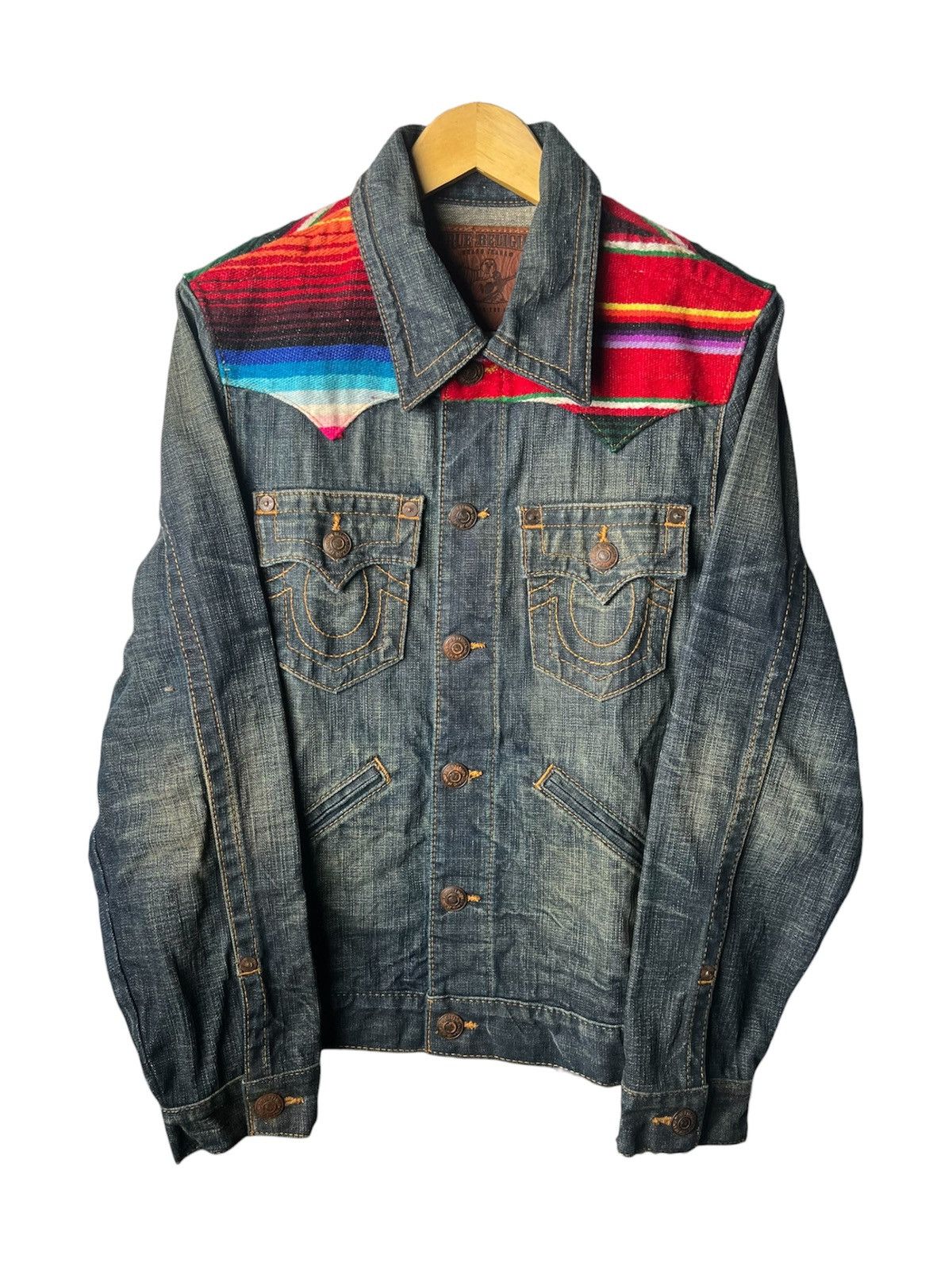 True Religion True Religion Multicolor Johnny Baja Western Denim Jacket Size US S / EU 44-46 / 1 - 1 Thumbnail