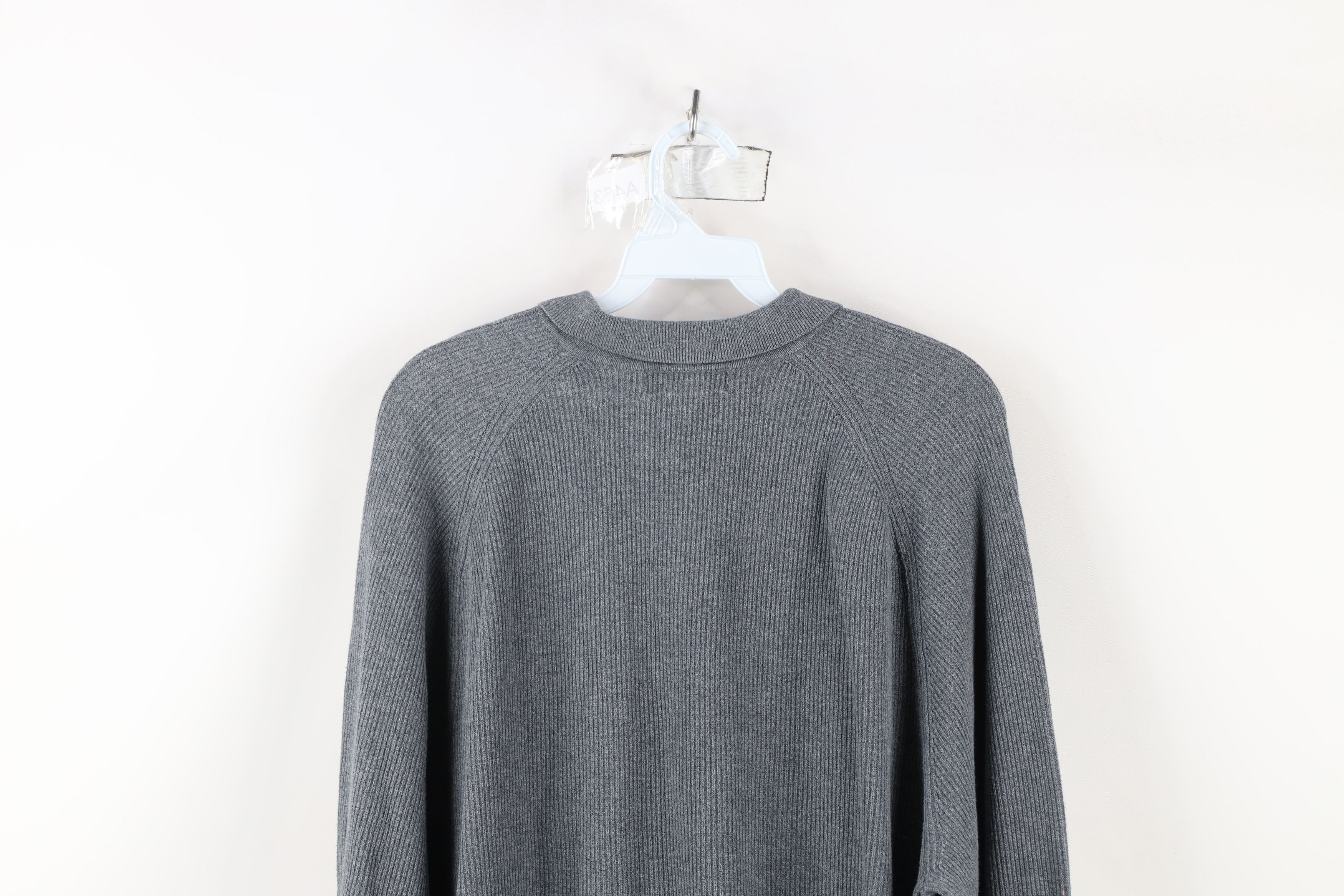 Eddie Bauer × Vintage Vintage 90s Eddie Bauer Collared Pullover Sweater Gray Size US XL / EU 56 / 4 - 13 Thumbnail