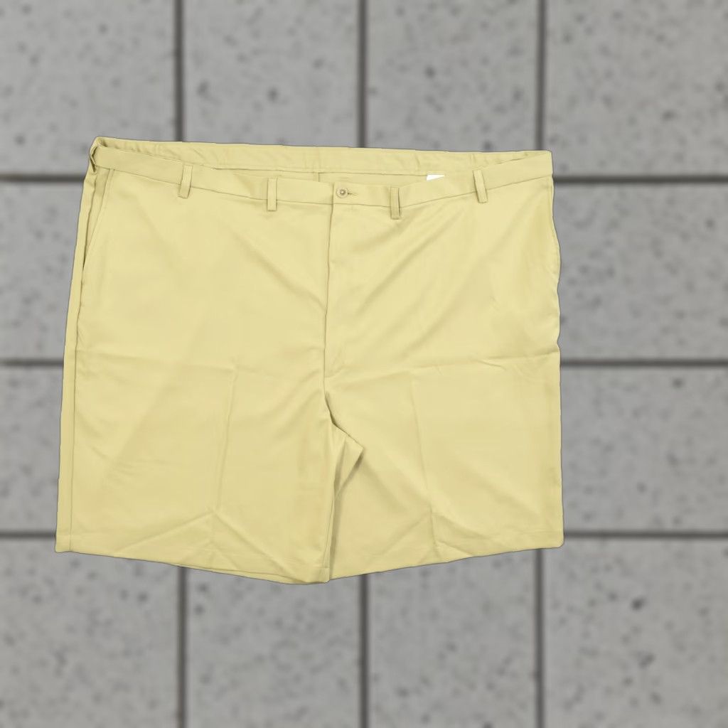 Haggar Haggar Men Flat Front Performance Shorts 60 Khaki Beige 10 Inseam Pockets Chino Golf Summer Spring Size US 44 / EU 60 - 1 Thumbnail