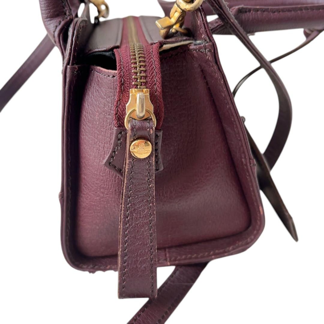 Vivienne Westwood Vivienne Westwood - Mini Bordeaux Gold Orb Shoulder Bag Size ONE SIZE - 6 Thumbnail
