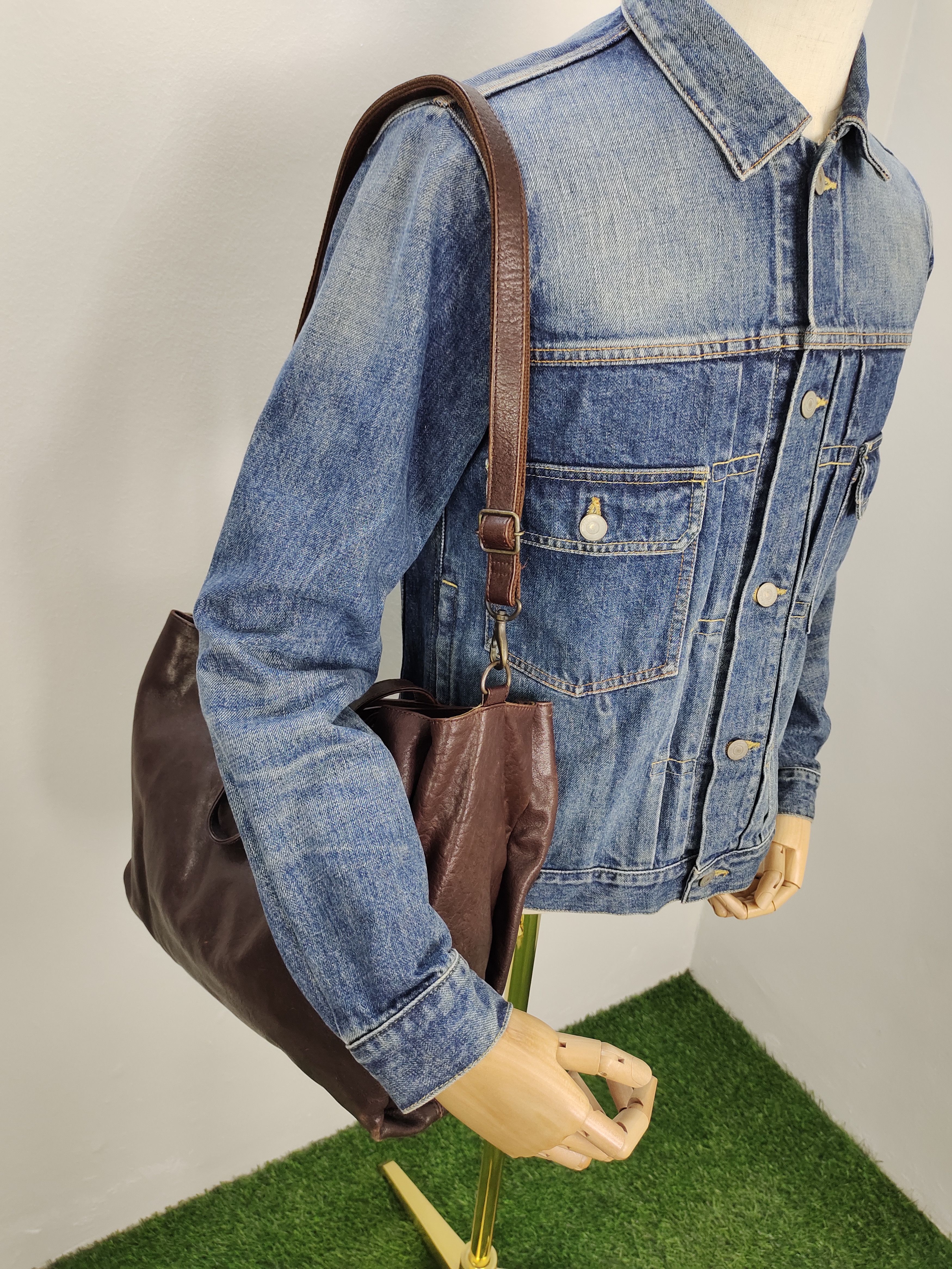 Japanese Brand Vintage Efffys Closet Handmade In Japan Leather Shoulder Bag Size ONE SIZE - 4 Thumbnail