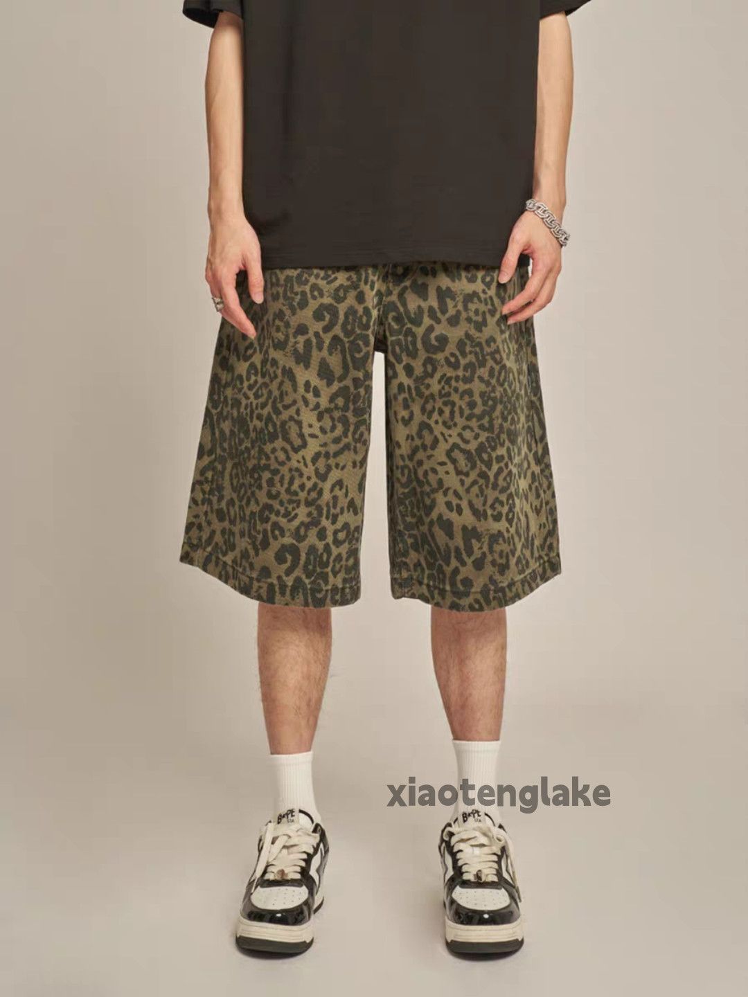 Vintage Unisex utility loose baggy skate hiphop leopard shorts Size US 28 / EU 44 - 7 Thumbnail