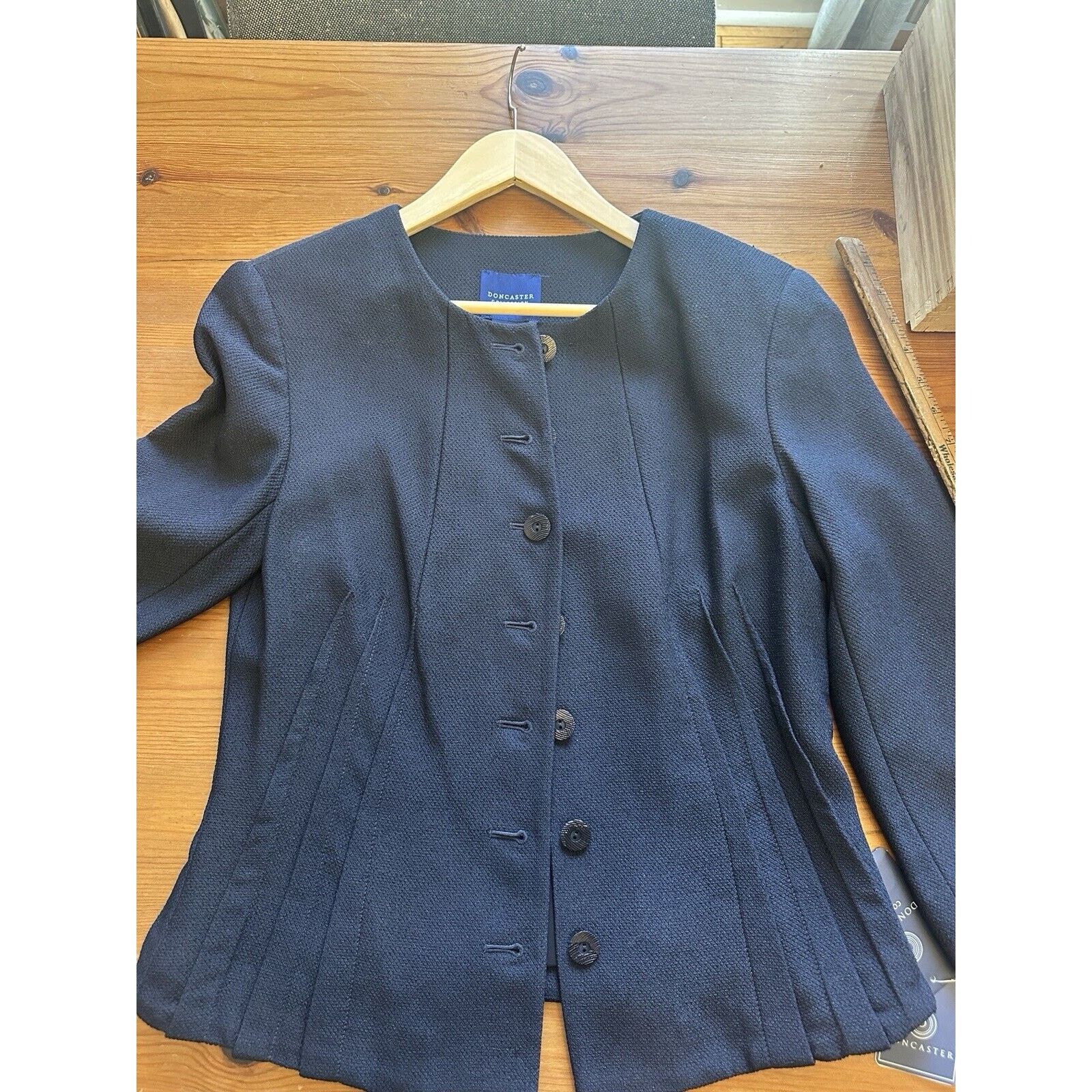Other Doncaster Womens Navy Blue Jacket Blazer Size 8 New $495 Size M / US 6-8 / IT 42-44 - 1 Thumbnail