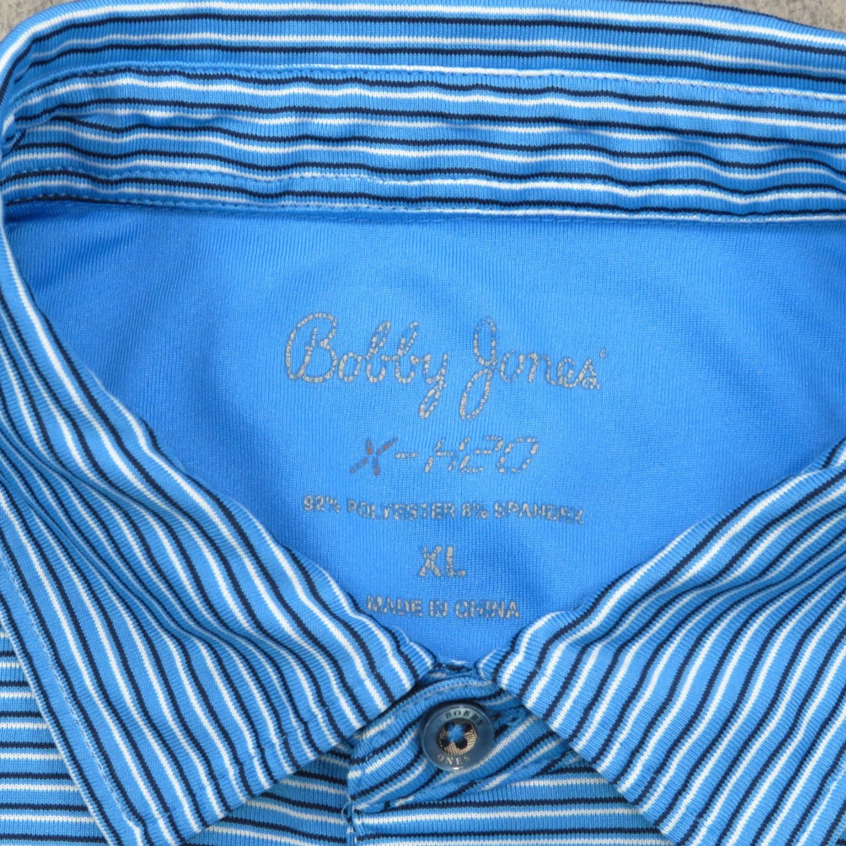 Vintage Bobby Jones Streamsong Polo Shirt Mens XL Blue White Stripe Golf Performance Size US XL / EU 56 / 4 - 5 Thumbnail