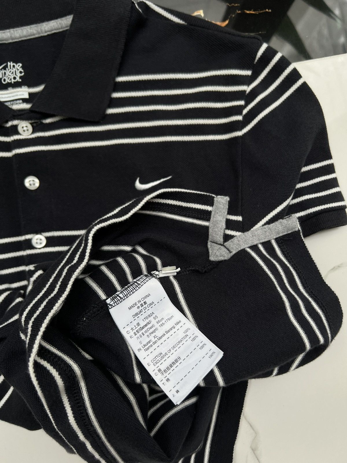 Nike × Vintage 90’s NIKE POLO Y2K TEE RARE RETRO STRIPE TEE Size US M / EU 48-50 / 2 - 4 Thumbnail