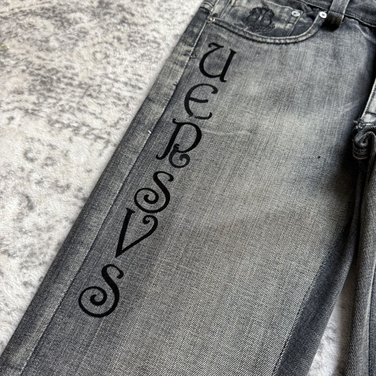 Affliction ✝️ Vintage Pepe Jeans Gothic Studded Cross Denim CH Style Size US 32 / EU 48 - 9 Thumbnail
