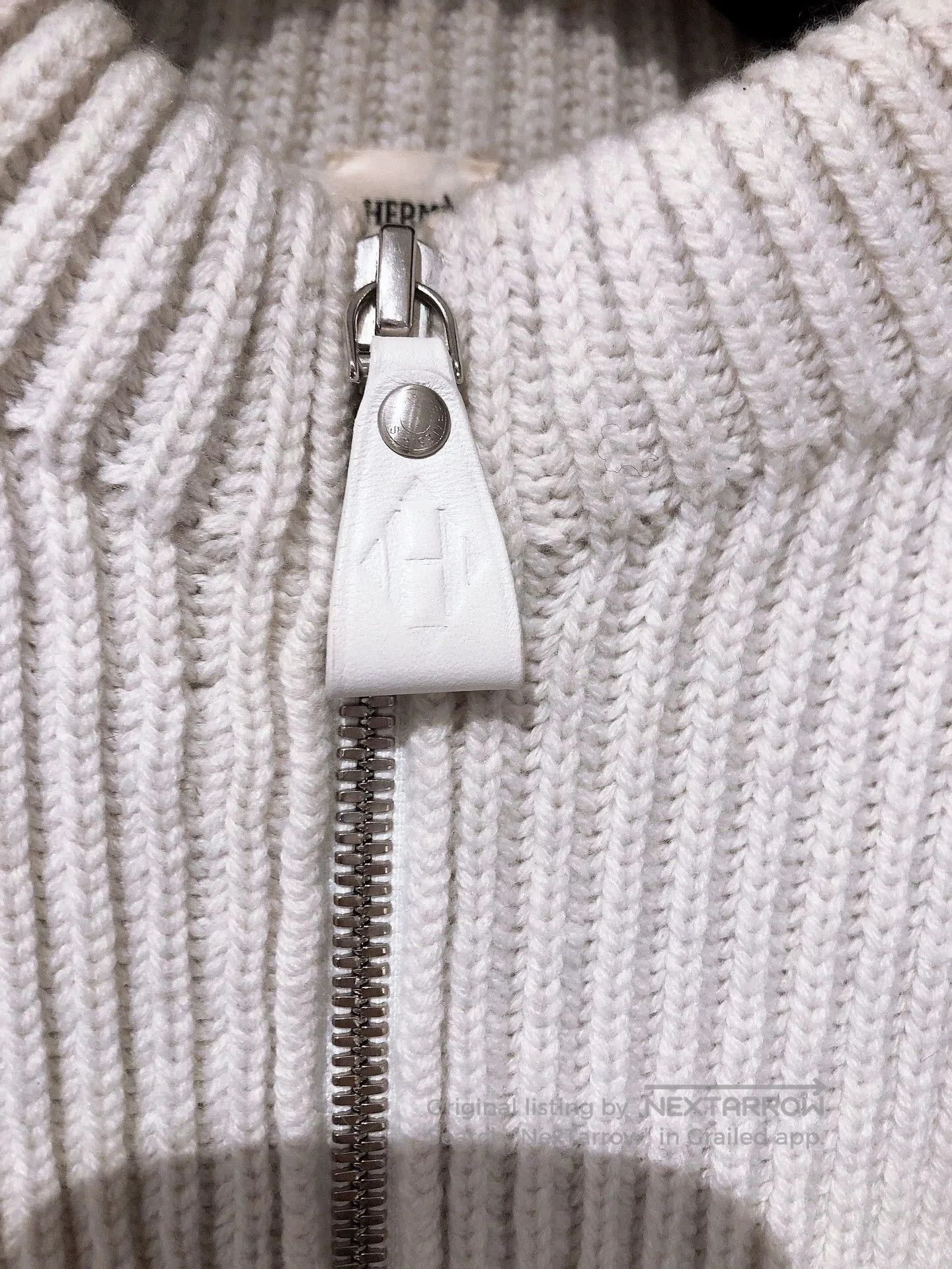 Hermes Hermes Beige Wool Cashmere Cardigan. Size US M / EU 48-50 / 2 - 3 Thumbnail