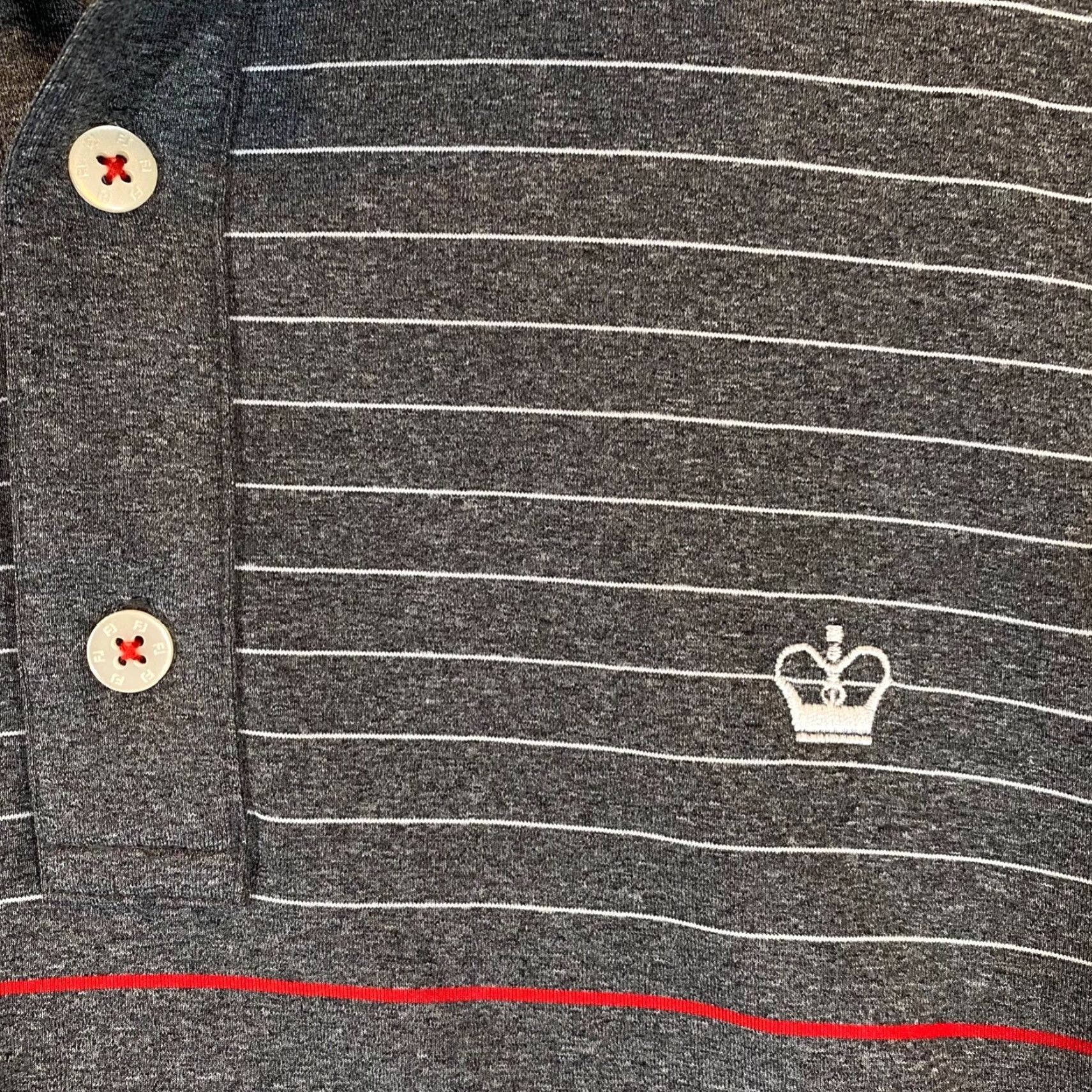 Footjoy FootJoy Polo Shirt Mens 2XL Gray White King Creek Country Club Golf DE Sport Shirt Polo Size US XXL / EU 58 / 5 - 3 Thumbnail