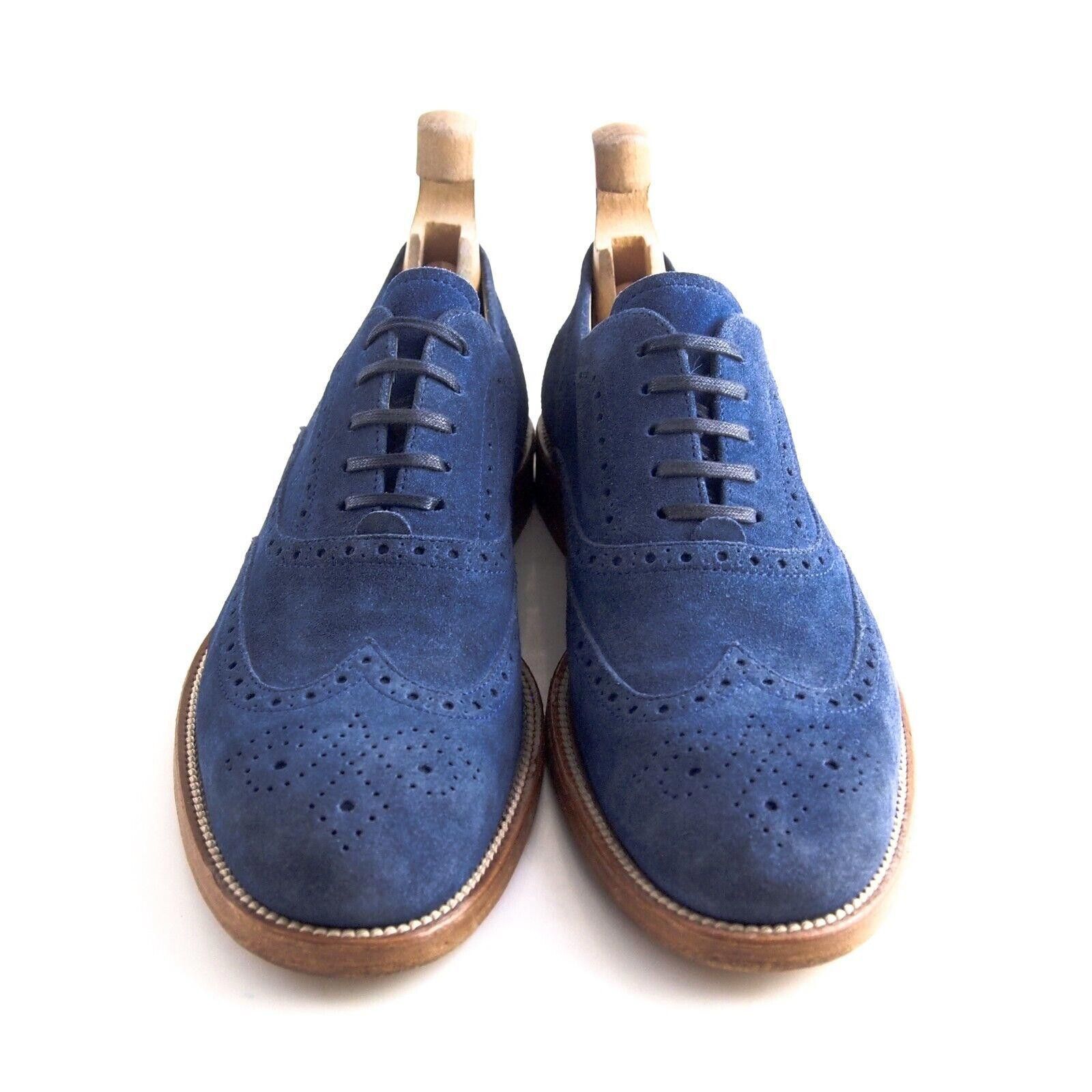 Tod's TOD's Wingtip Brogues Oxford Blue Suede US 10 EU 43 Size US 10 / EU 43 - 3 Thumbnail