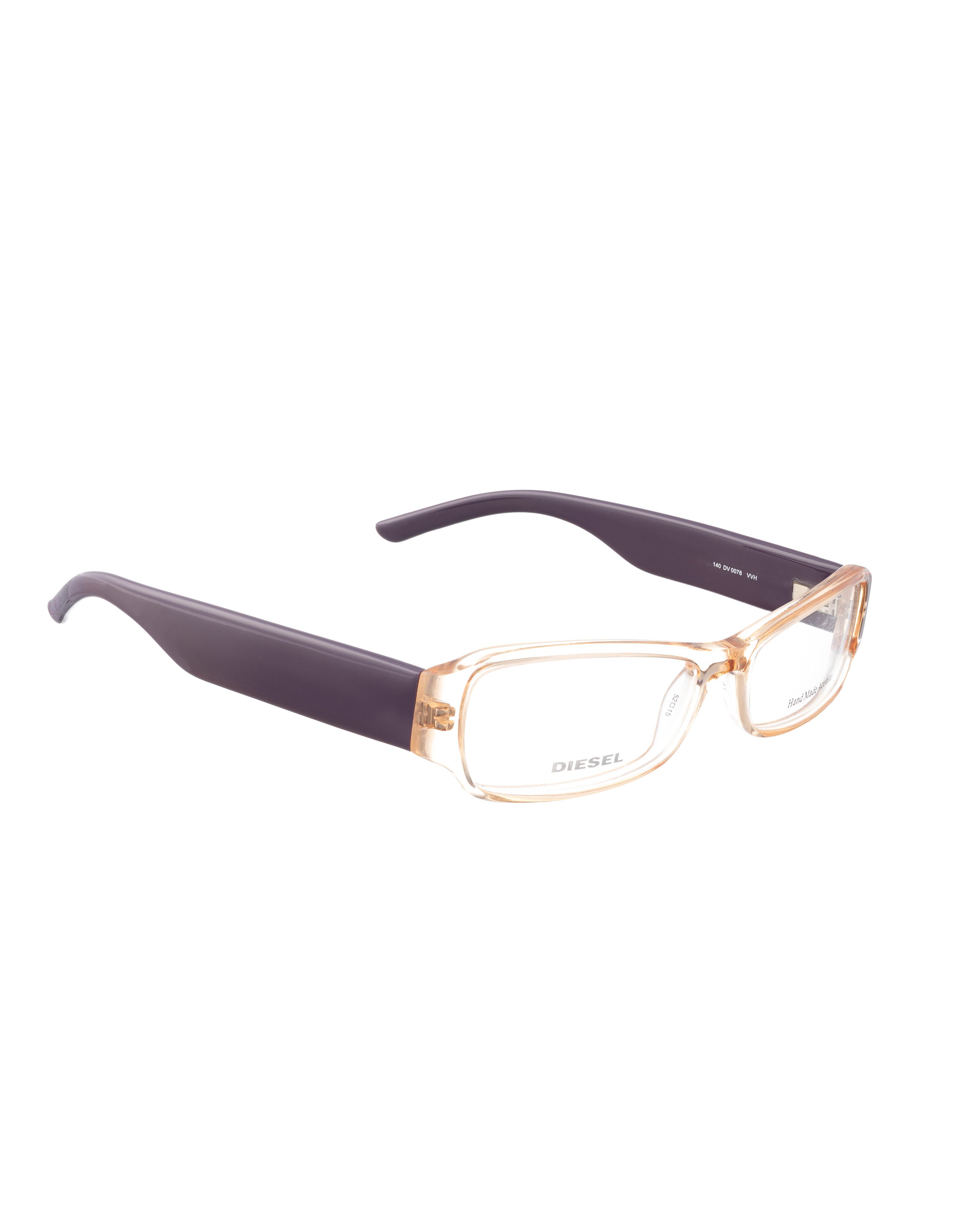 Diesel Diesel 00s Transparent Yellowish Glasses with Brown Temples Size ONE SIZE - 2 Thumbnail