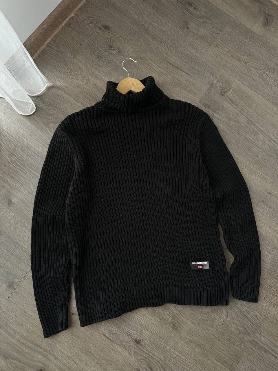 Polo Ralph Lauren × Vintage Vintage Polo Ralph Lauren Ribbed Knit Black Sweater Size US M / EU 48-50 / 2 - 2 Thumbnail