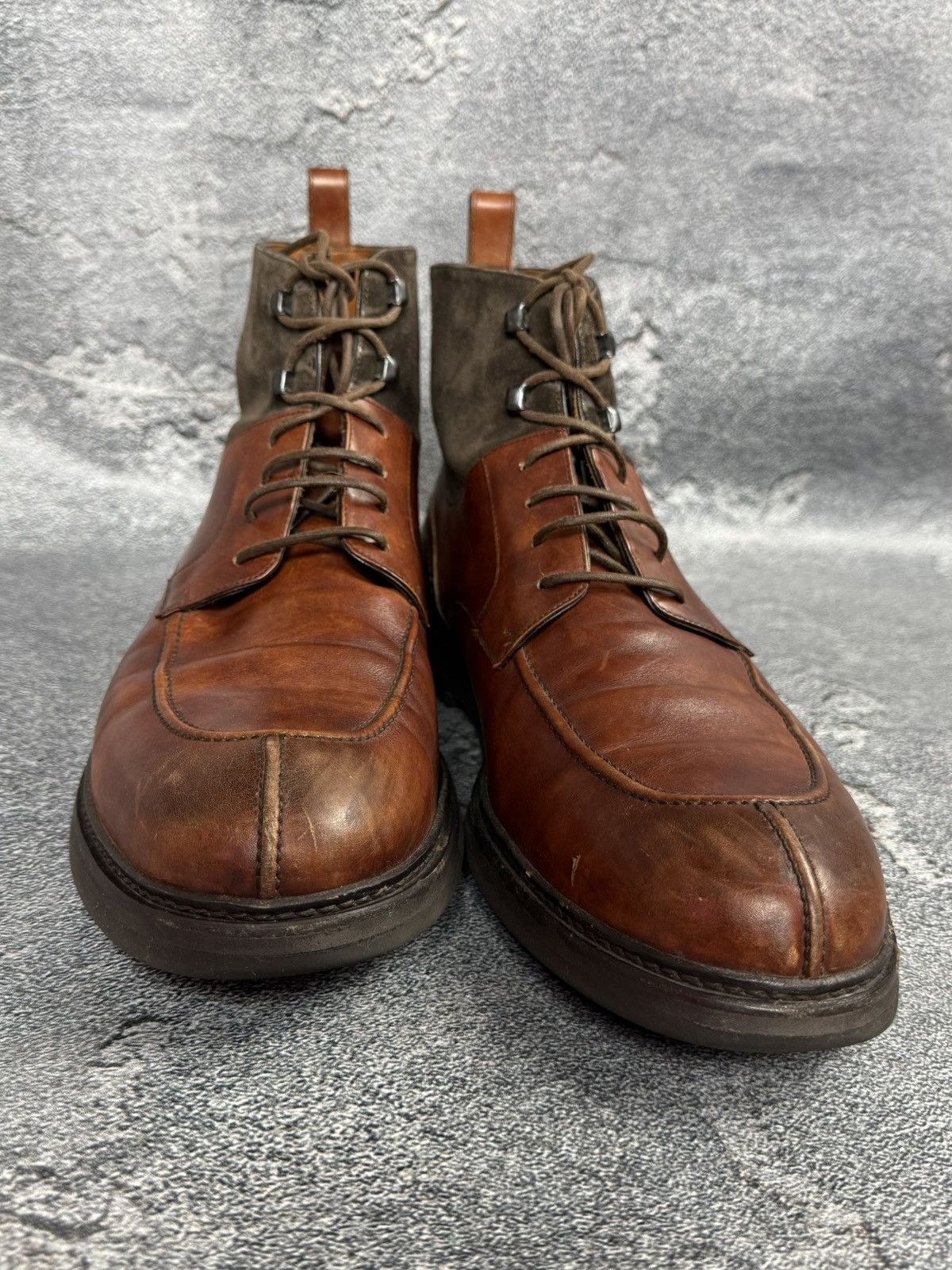 Ermenegildo Zegna zegna ermenegildo couture leather boots shoes lace up Size US 13 / EU 46 - 7 Thumbnail