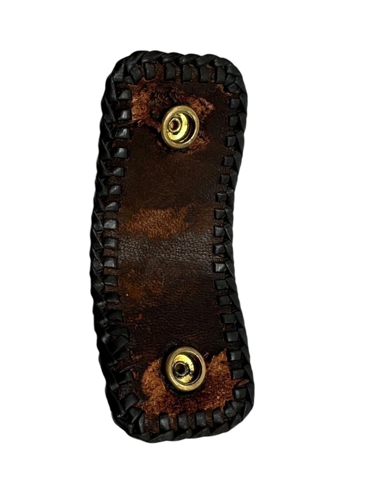 The Unbranded Brand Handcrafted Leather Wallet Floral Embossed Design Size ONE SIZE - 7 Thumbnail
