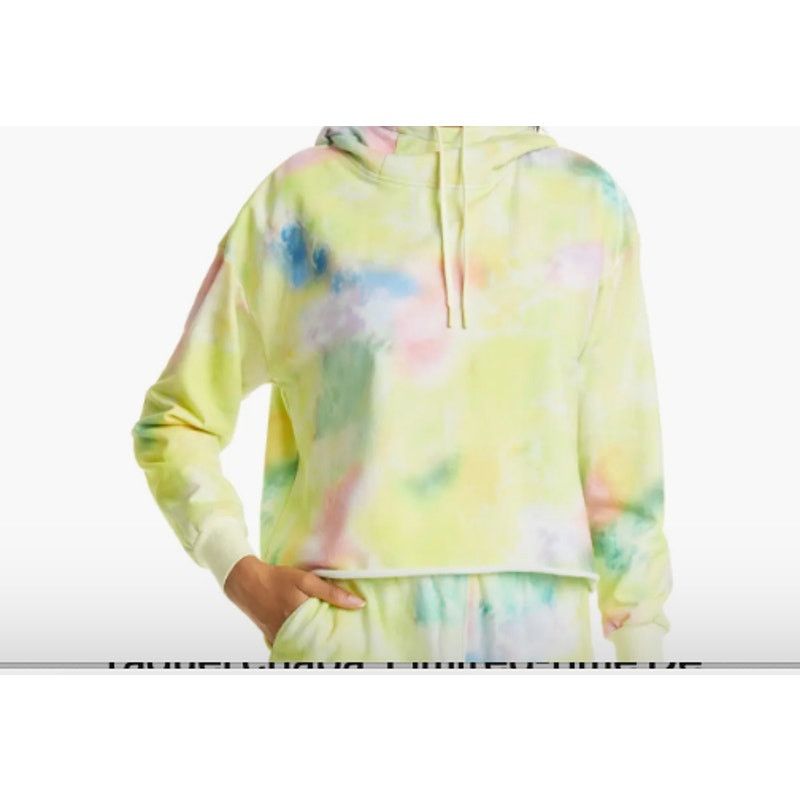 Alice + Olivia Alice + Olivia Tie Dye Funnel Neck Crop Hoodie Beachside Size L / US 10 / IT 46 - 9 Thumbnail