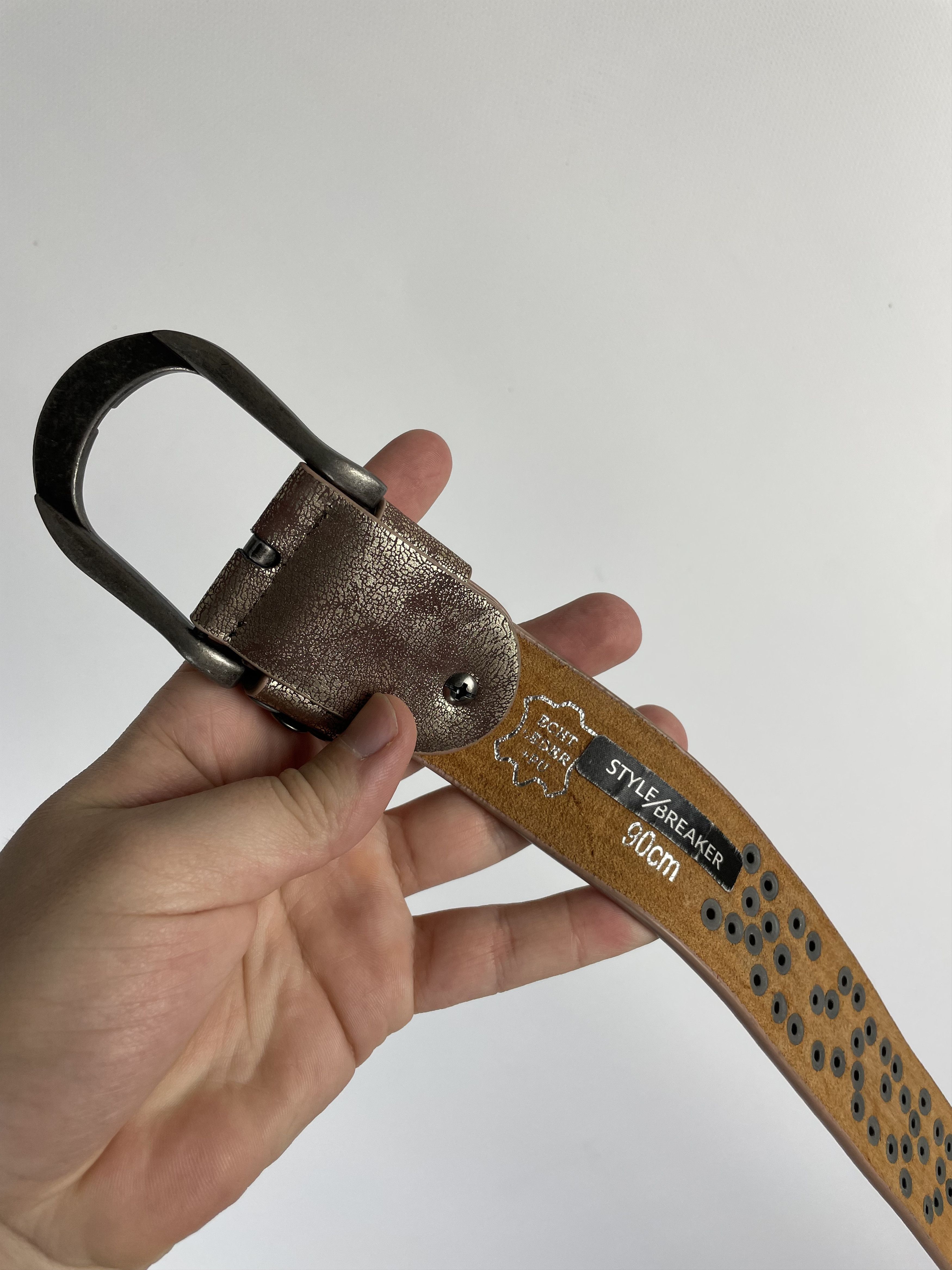 Other Vintage Leather belt Avant Garde Style Y2k Size ONE SIZE - 5 Thumbnail