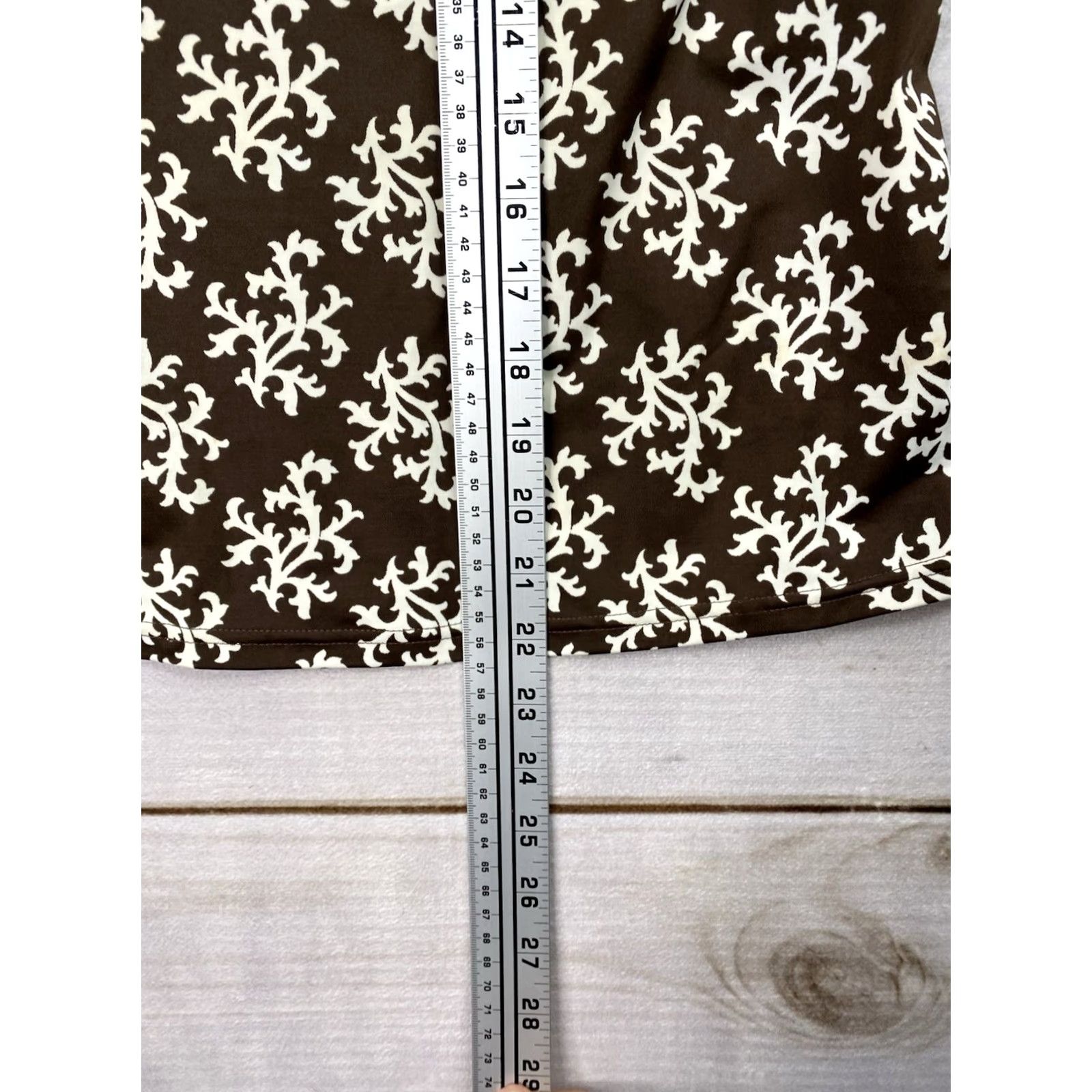 Lands' End Lands' End Womens 12 Brown Floral Leaf Halter Tankini Top Built-in Bra Underwire Tankini Top Size XL / US 12-14 / IT 48-50 - 4 Thumbnail