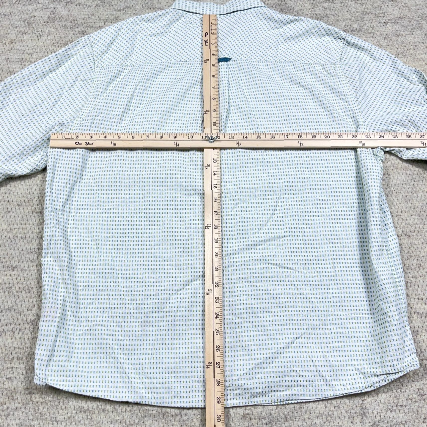 Carbon2Cobalt Carbon 2 Cobalt Shirt Men XL White Spotted Button-Up Casual Dress Size US XL / EU 56 / 4 - 5 Thumbnail