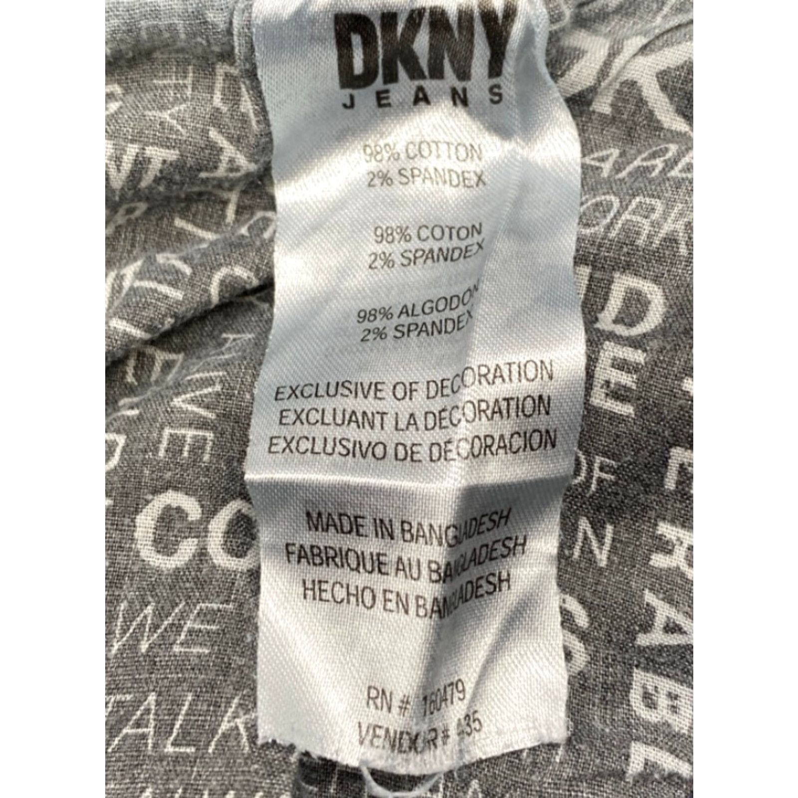 DKNY DKNY Jeans Men 36X30 Blue Denim Slim Fit Straight Leg Stretch 5348 Regular 5-Pocket Design Mens Clothing Jeans Size US 36 / EU 52 - 6 Thumbnail