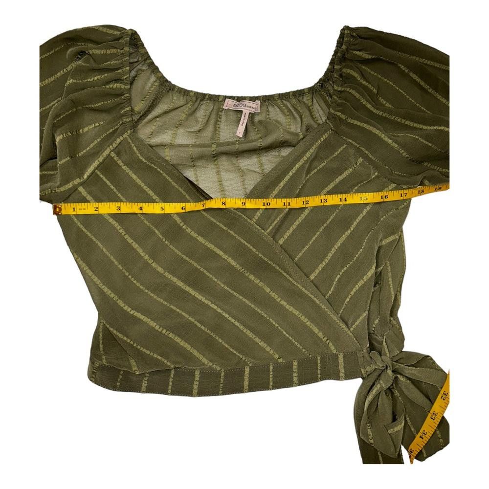 Designer BCBGeneration l Green Faux Wrap Blouse Small Size S / US 4 / IT 40 - 6 Thumbnail