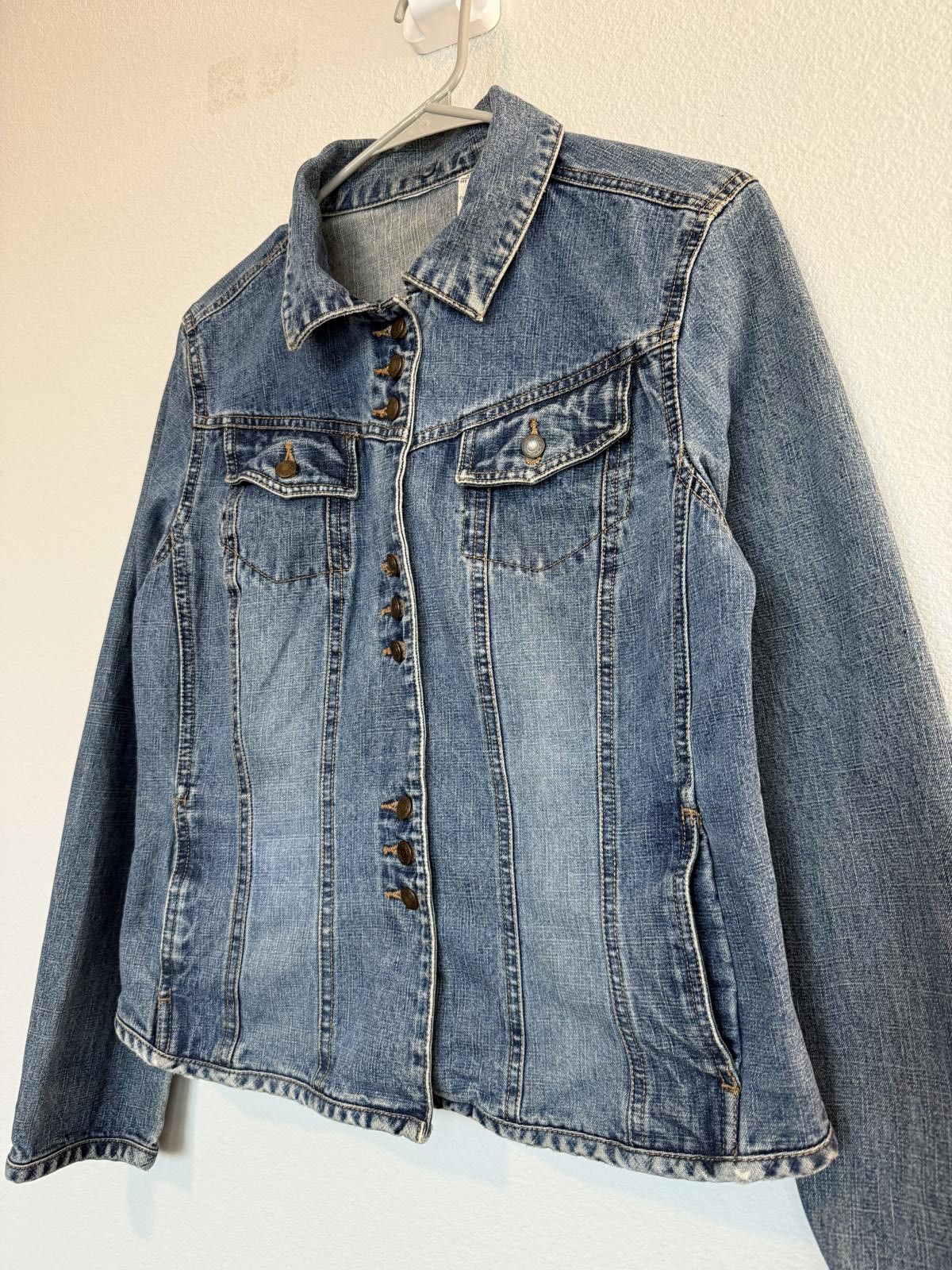Designer Vintage Y2K 2000 style denim jean jacket. Size S / US 4 / IT 40 - 1 Thumbnail
