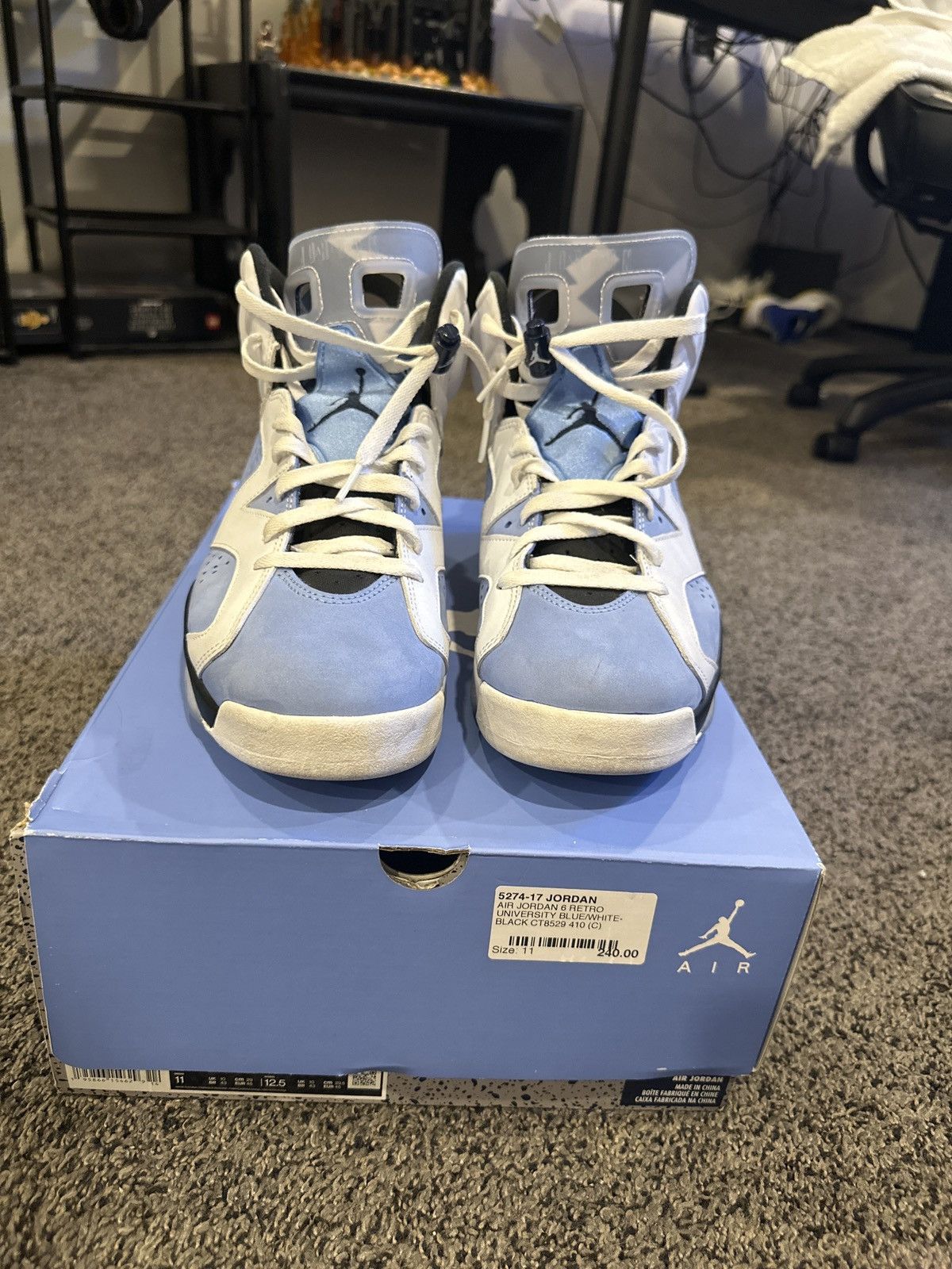 Jordan Brand Jordan 6 "UNC" Size US 11 / EU 44 - 3 Thumbnail