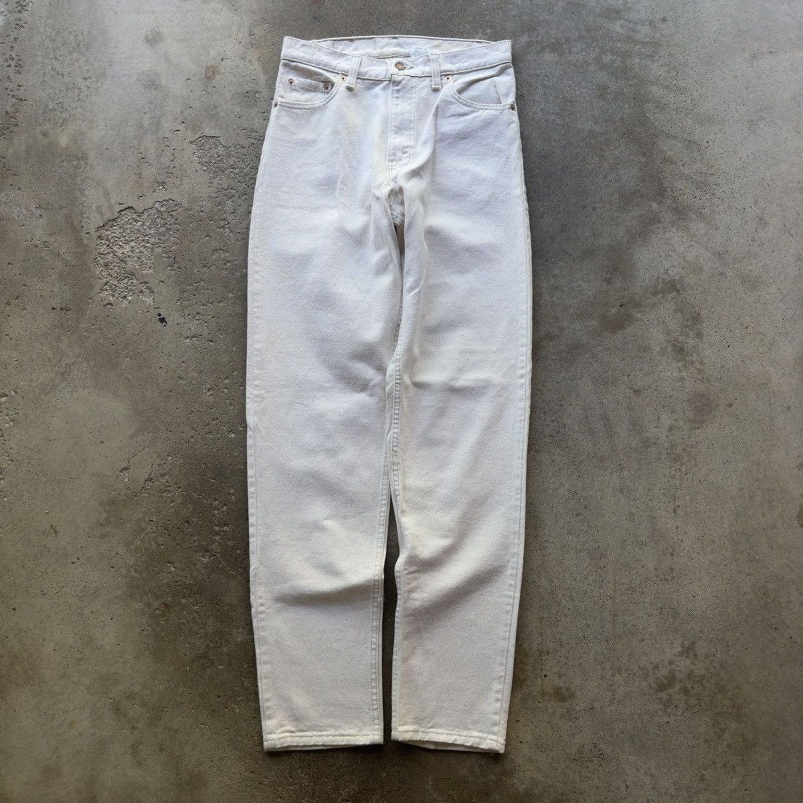 Levi's 90s Levi's 550 Orange Tab White Jeans ERD Grunge RRL Bode Size US 30 / EU 46 - 1 Thumbnail