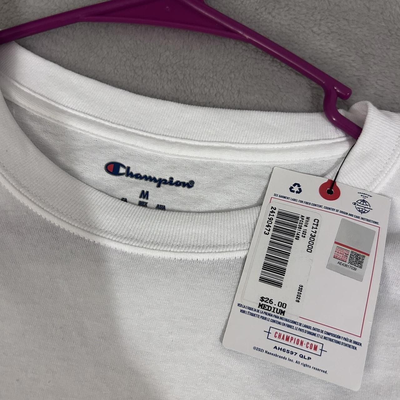 Champion Champion Men's White and Burgundy Tshirt Size US M / EU 48-50 / 2 - 3 Thumbnail