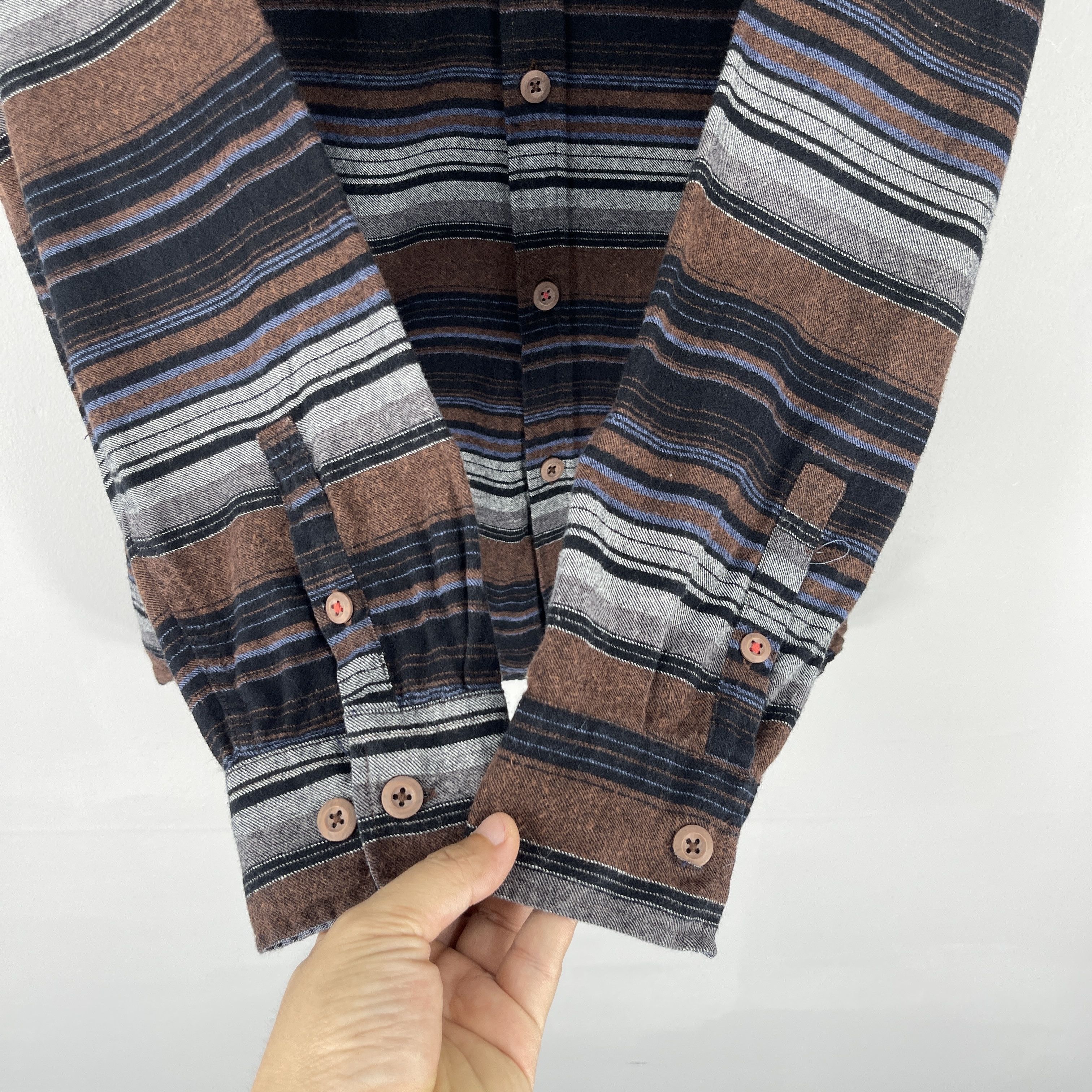 Flannel KOLBY Border Stripes Multicolor Flannel Button Up Size US M / EU 48-50 / 2 - 6 Thumbnail