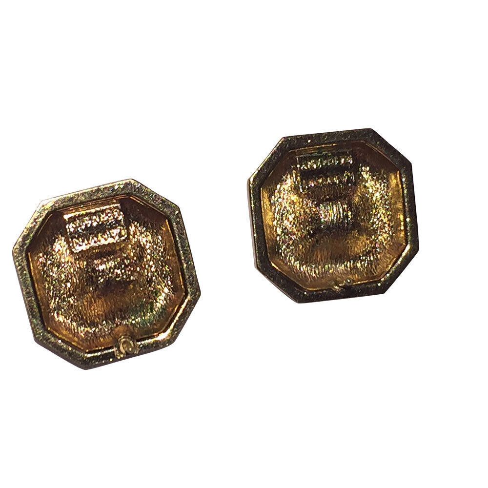 Lanvin Lanvin Hexagonal Earrings with Emerald Simulated Hematite Size ONE SIZE - 3 Thumbnail