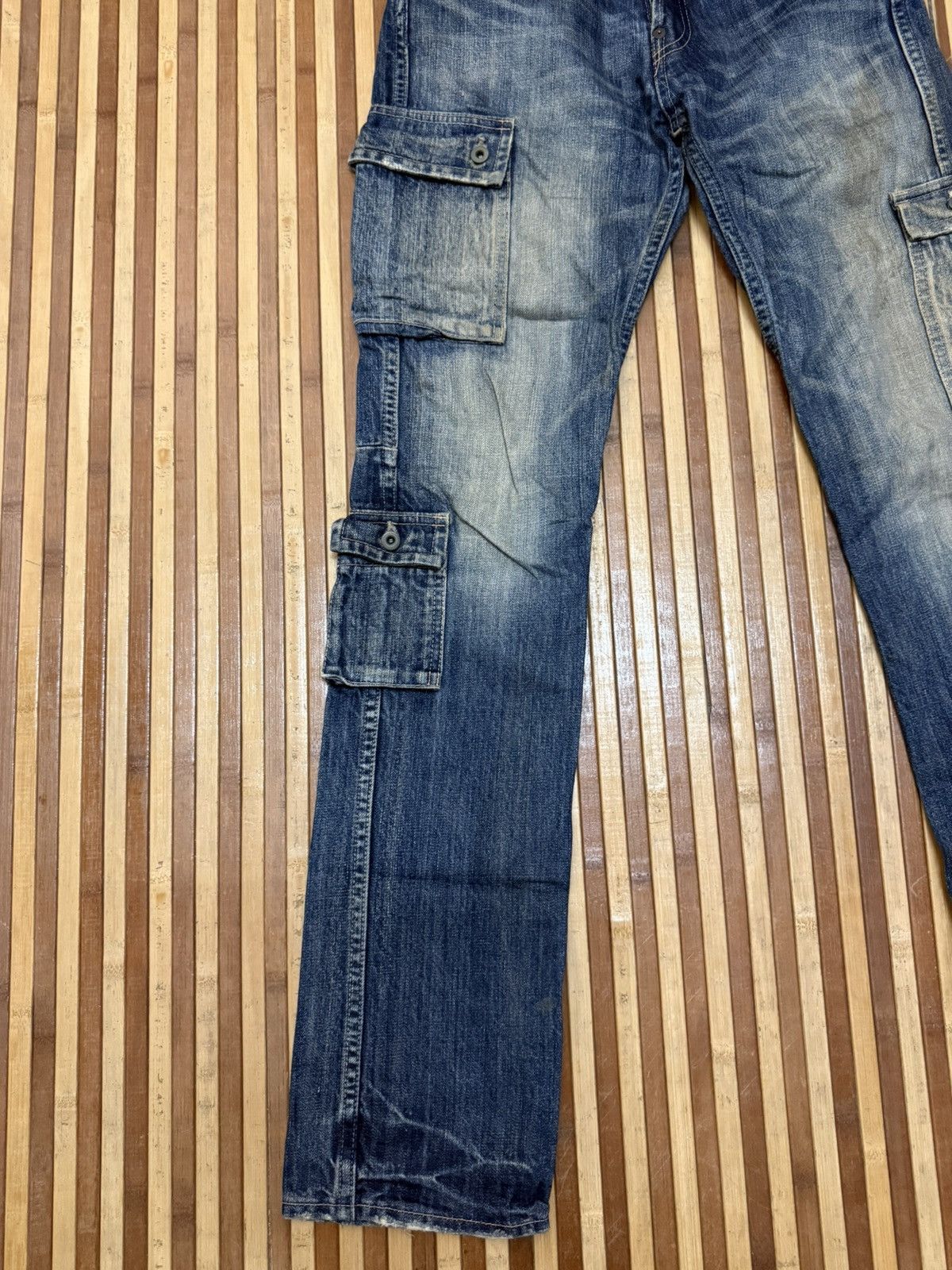 Johnbull Vintage JOHNBULL Denim Cargo Pants 7 Pockets / Streetwear Size US 28 / EU 44 - 3 Thumbnail